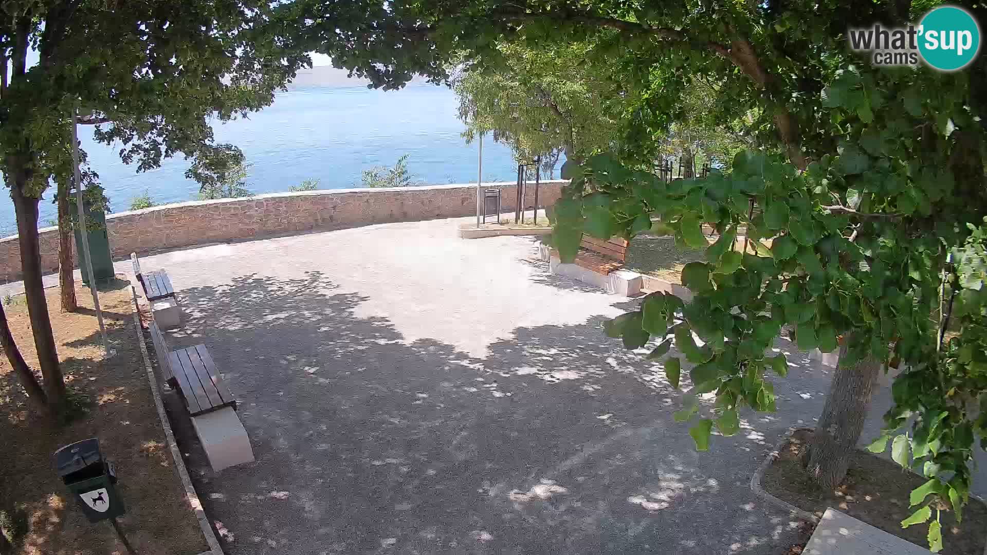 Senj Live Cam – Writers’ Park and the Velebit Channel