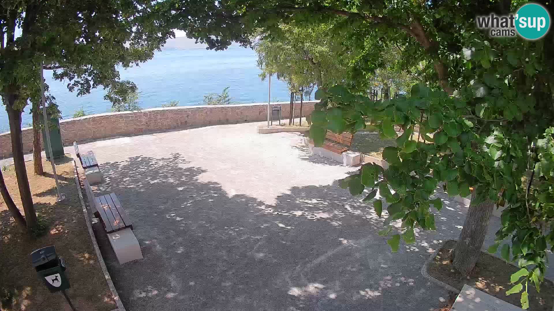 Senj Live Cam – Writers’ Park and the Velebit Channel