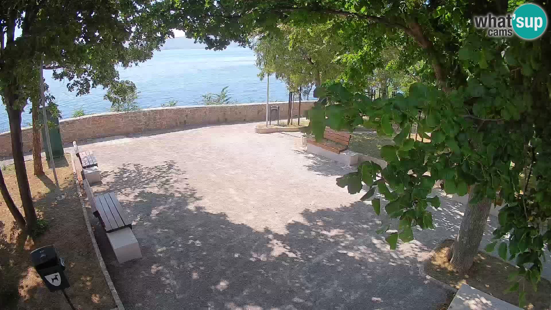 Senj Live Cam – Writers’ Park and the Velebit Channel