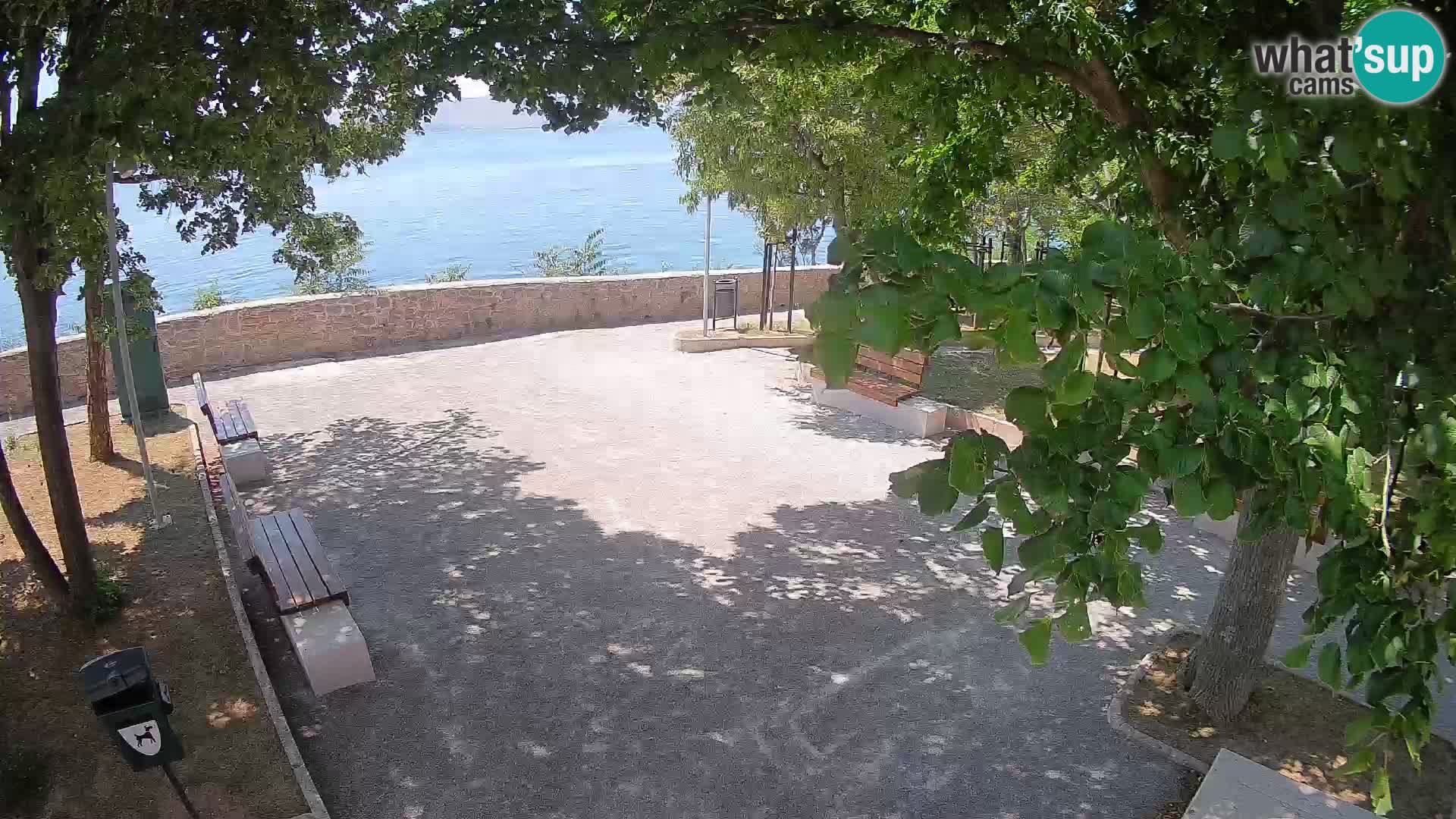 Senj Live Webcam – Schriftstellerpark und Velebit-Kanal
