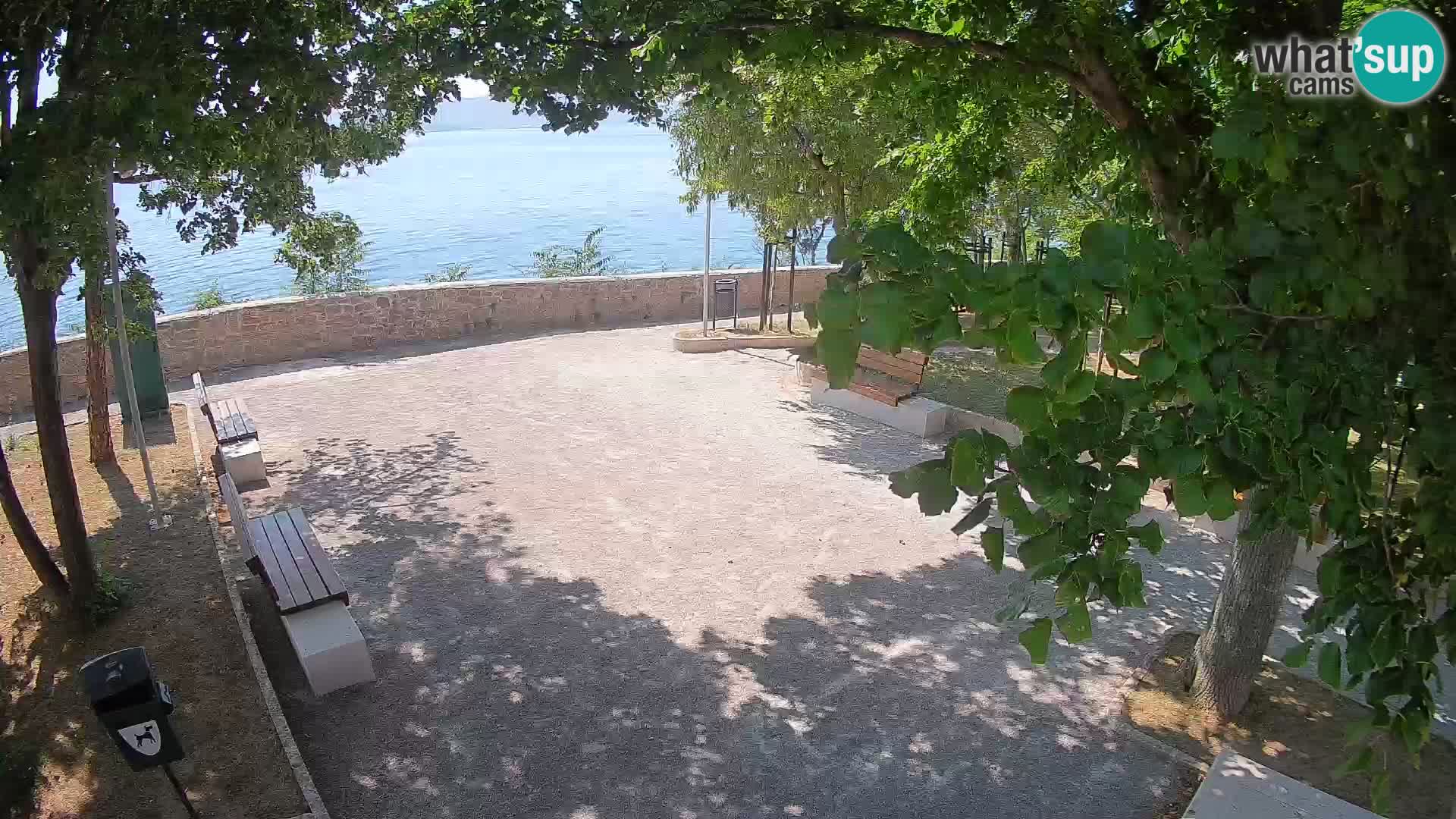 Senj Live Webcam – Schriftstellerpark und Velebit-Kanal