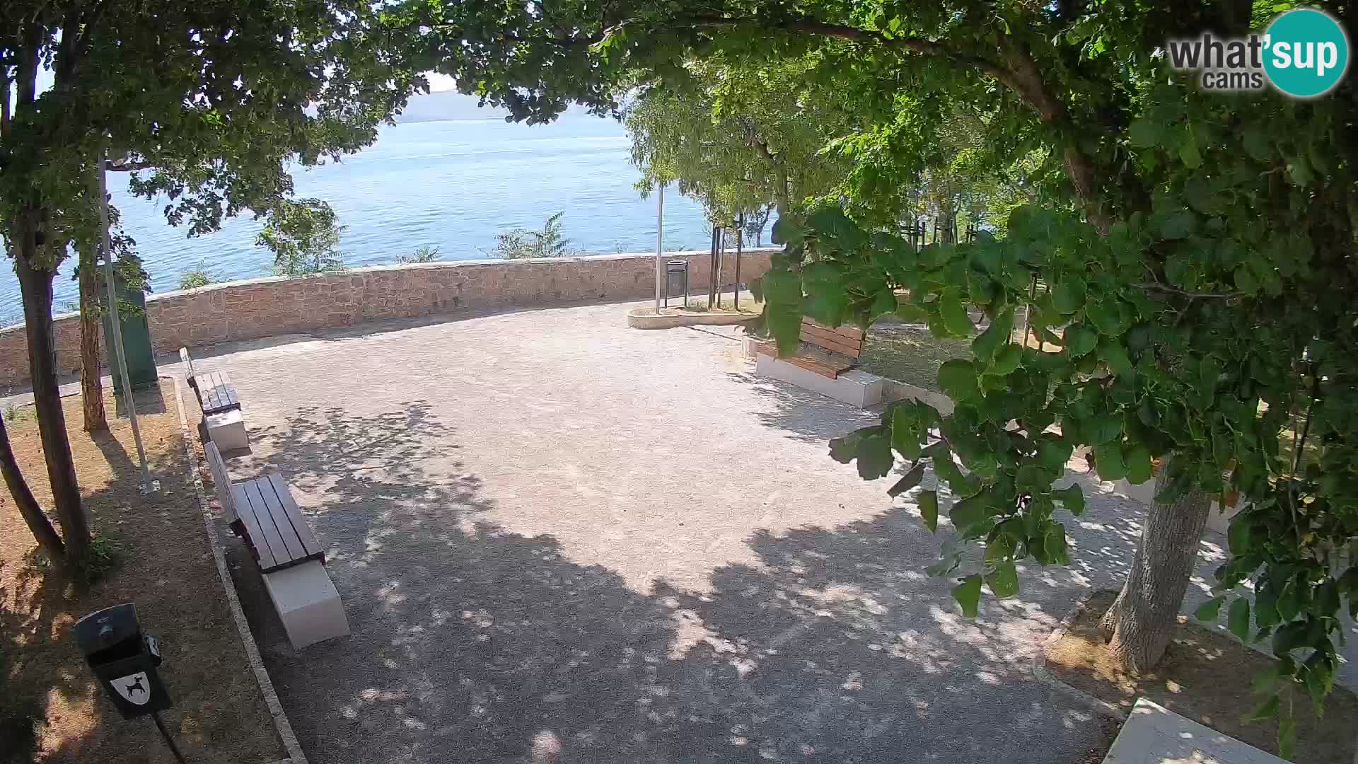 Senj Live Webcam – Schriftstellerpark und Velebit-Kanal
