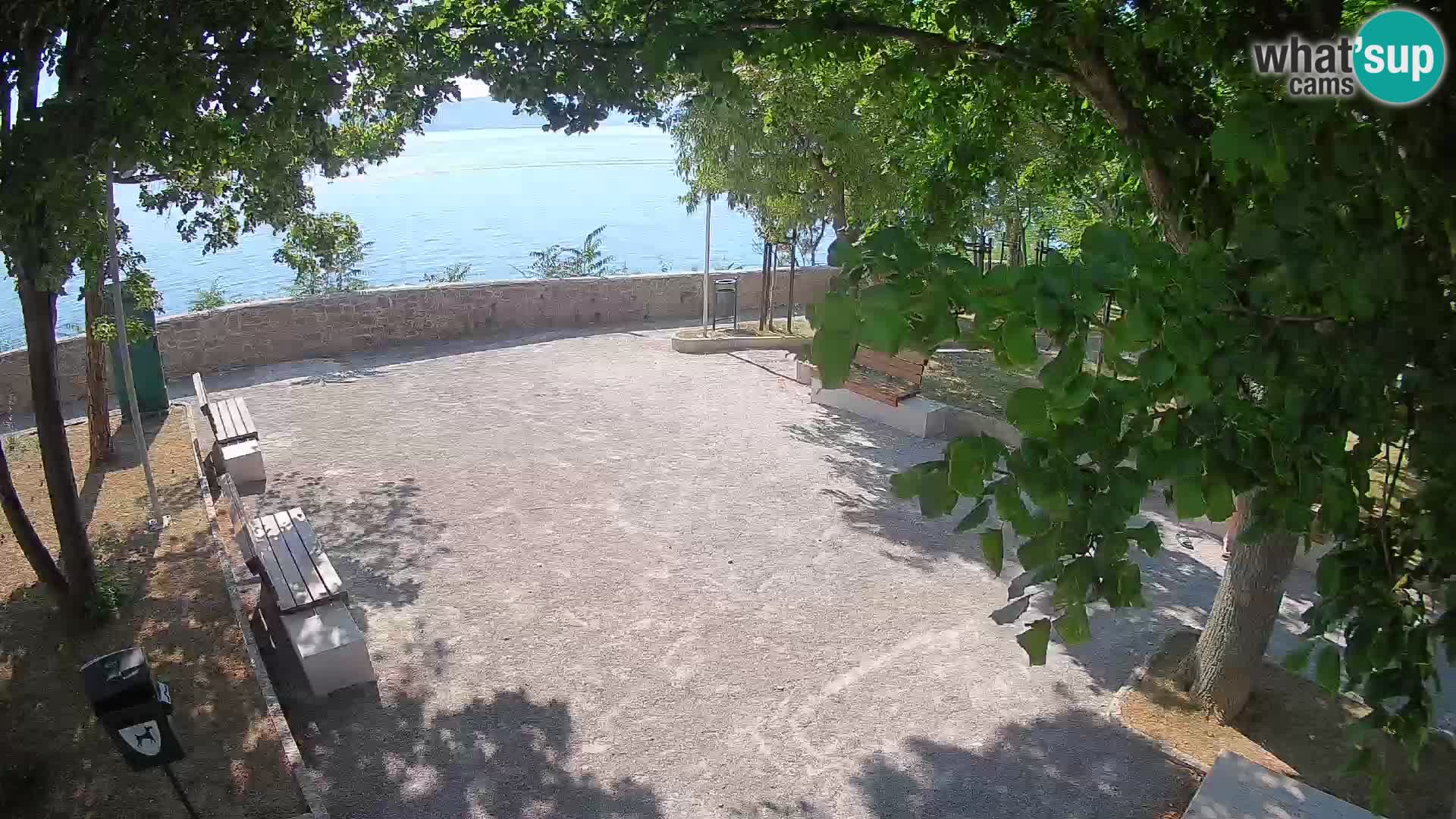 Senj Live Webcam – Schriftstellerpark und Velebit-Kanal