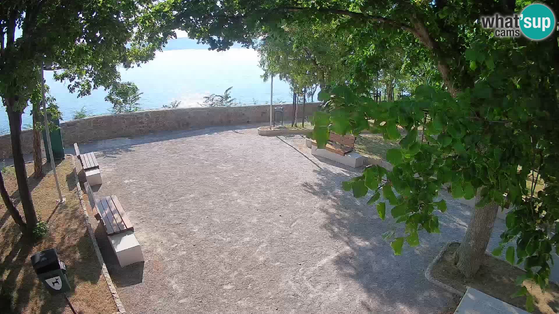 Senj Live Webcam – Schriftstellerpark und Velebit-Kanal