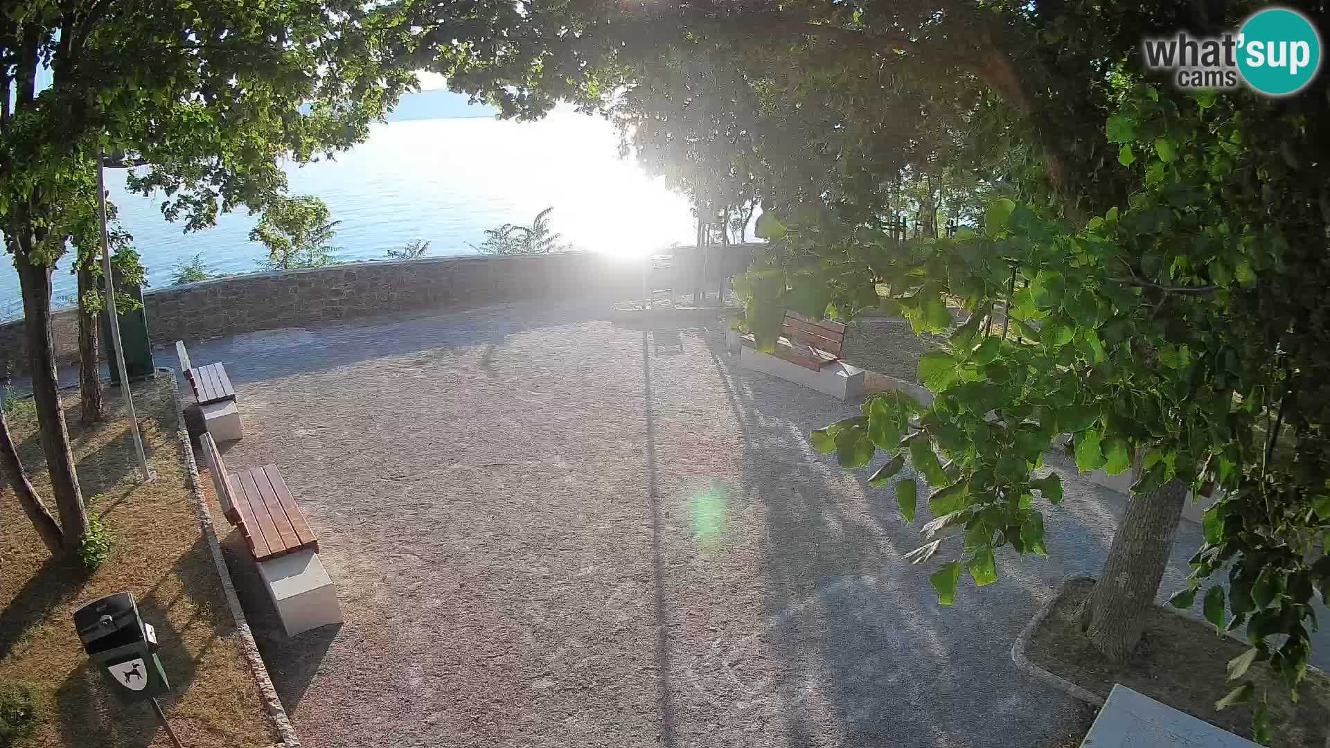 Senj Live Webcam – Schriftstellerpark und Velebit-Kanal