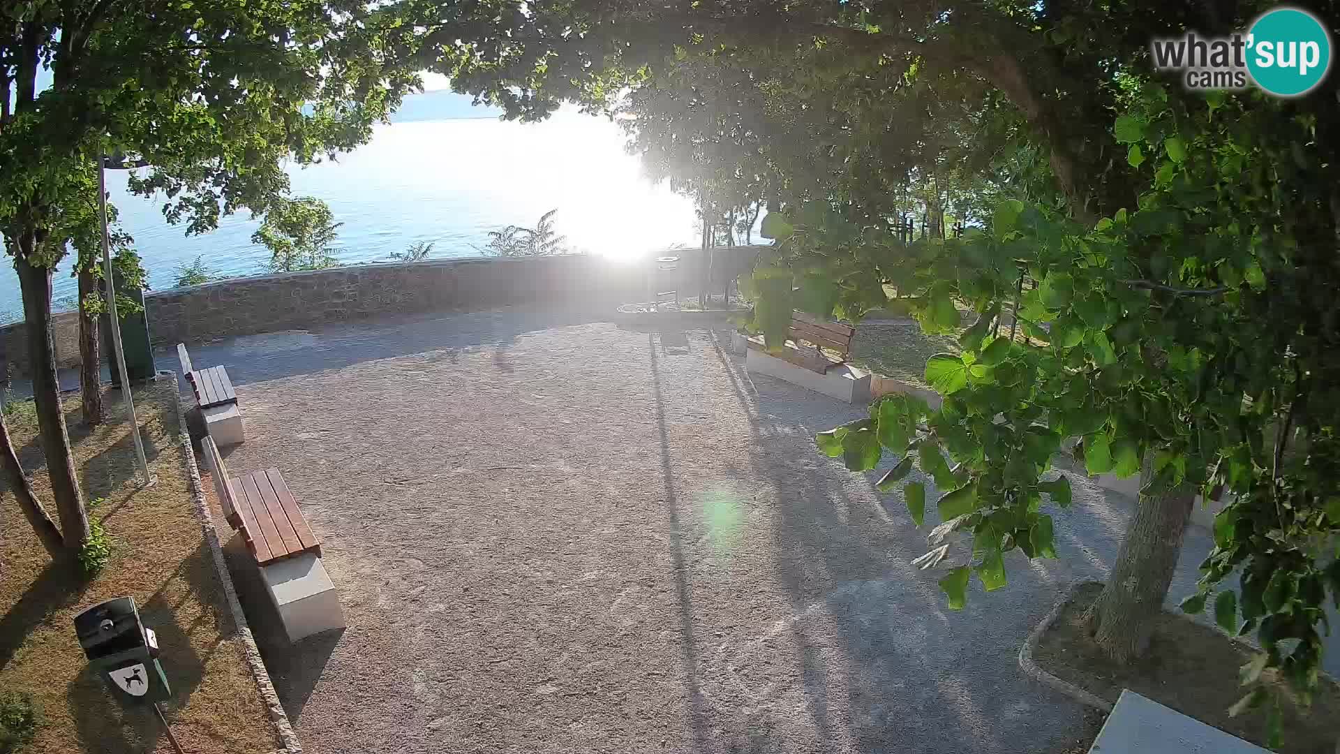 Senj Live Cam – Writers’ Park and the Velebit Channel