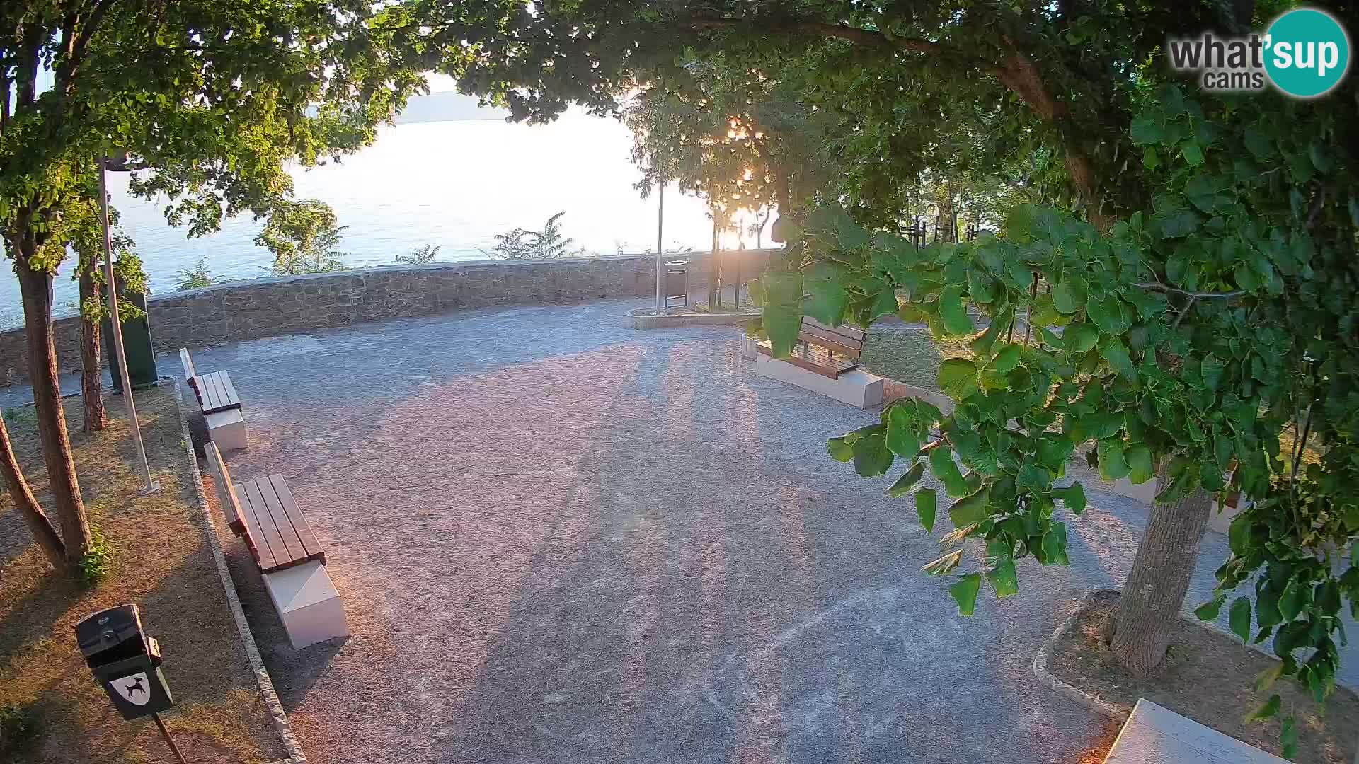 Senj Live Webcam – Schriftstellerpark und Velebit-Kanal
