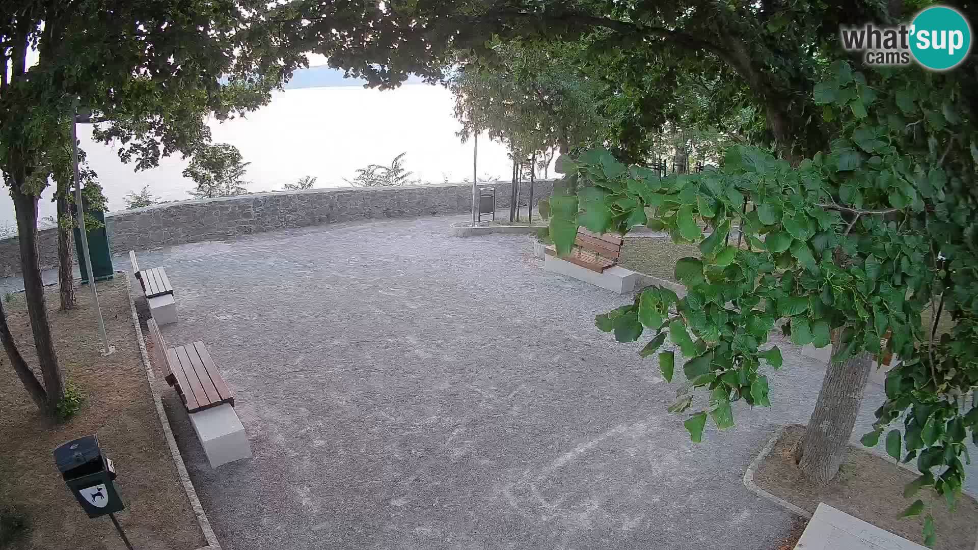 Senj Live Cam – Writers’ Park and the Velebit Channel