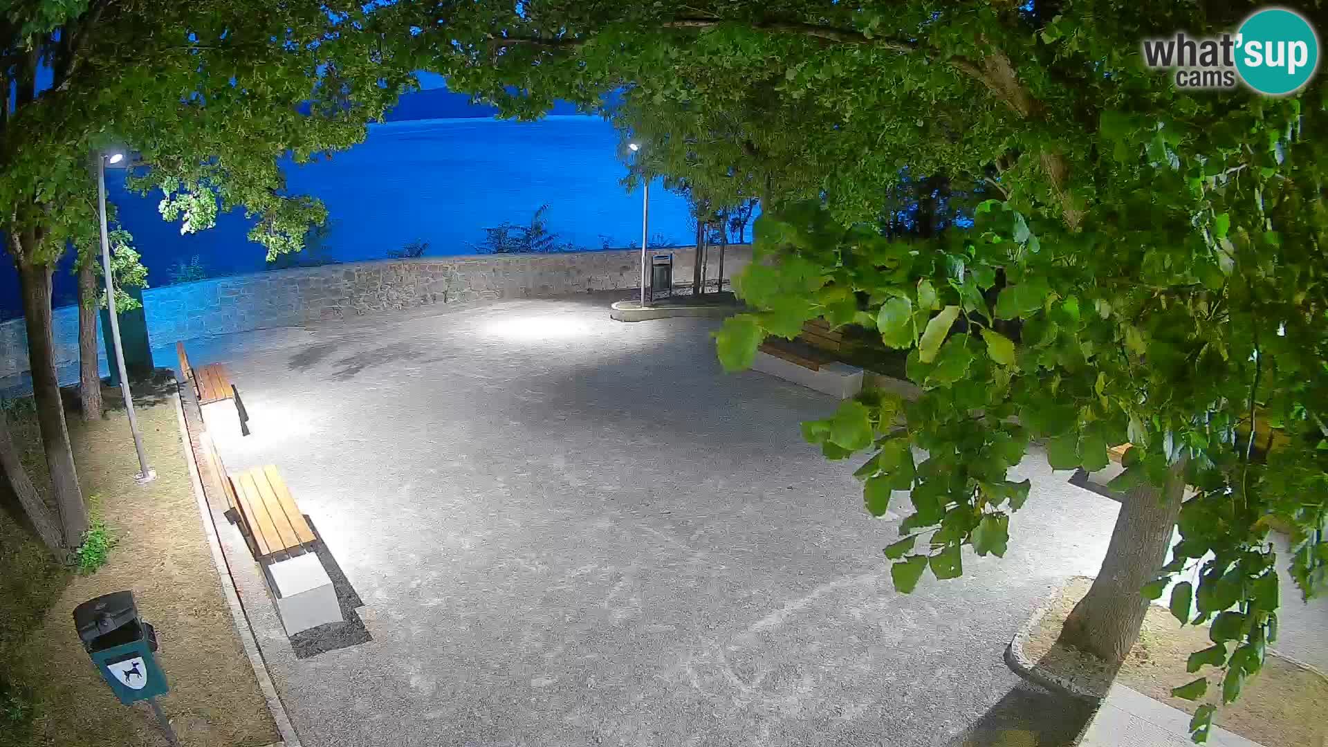 Senj Live Webcam – Schriftstellerpark und Velebit-Kanal