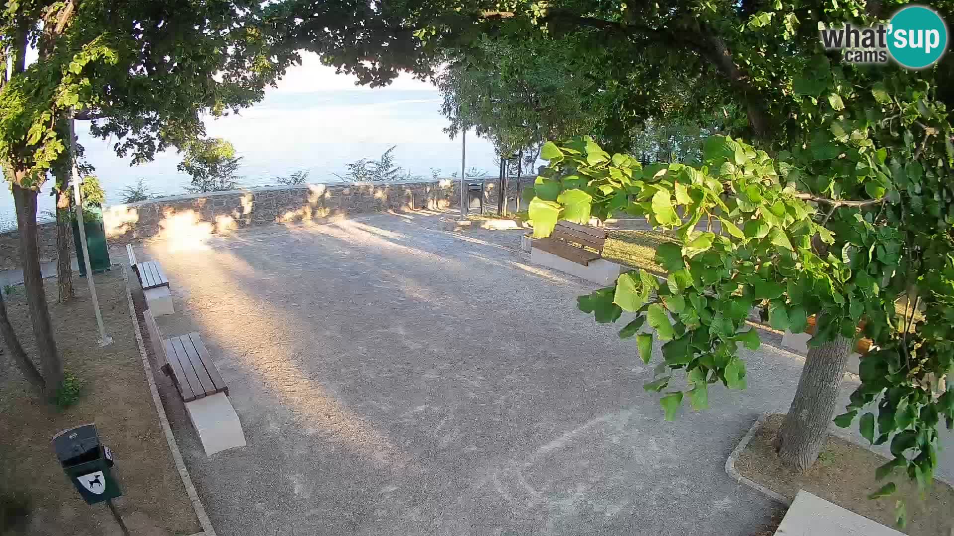 Senj Live Webcam – Schriftstellerpark und Velebit-Kanal
