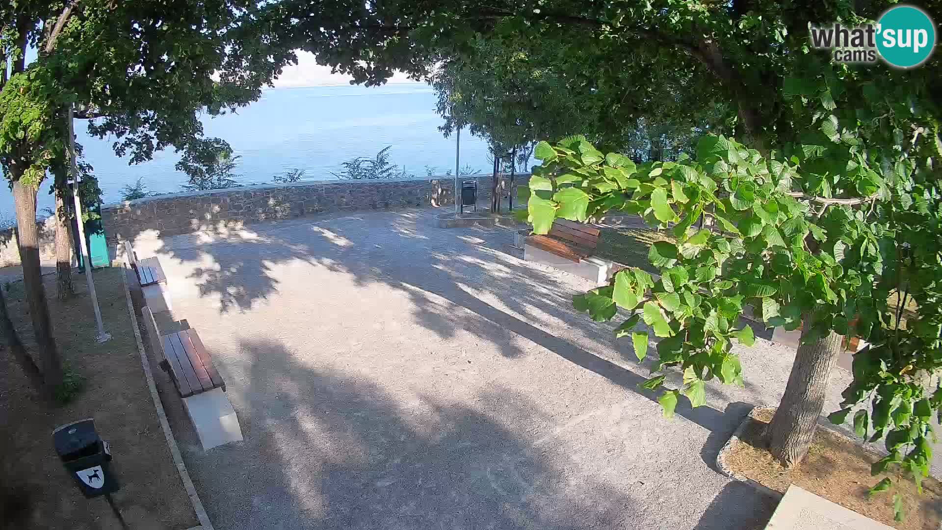 Senj Live Webcam – Schriftstellerpark und Velebit-Kanal