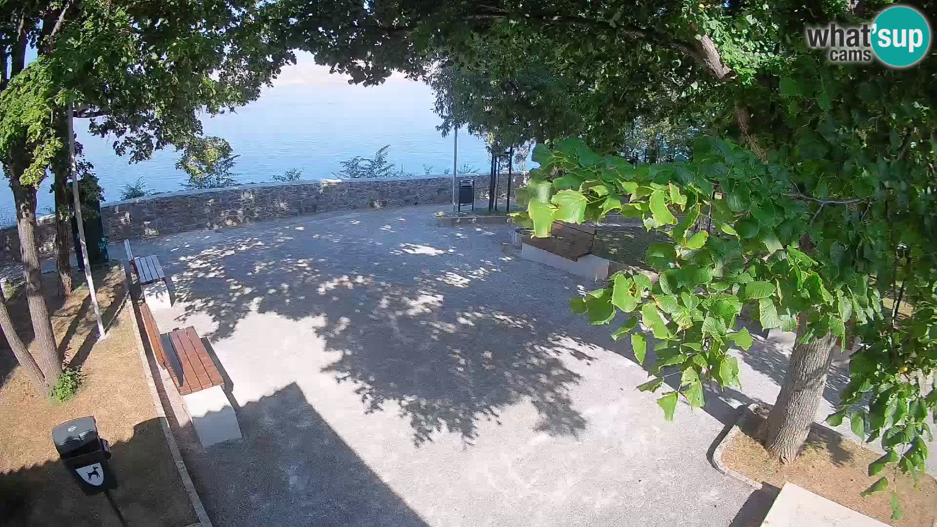Senj Live Webcam – Schriftstellerpark und Velebit-Kanal