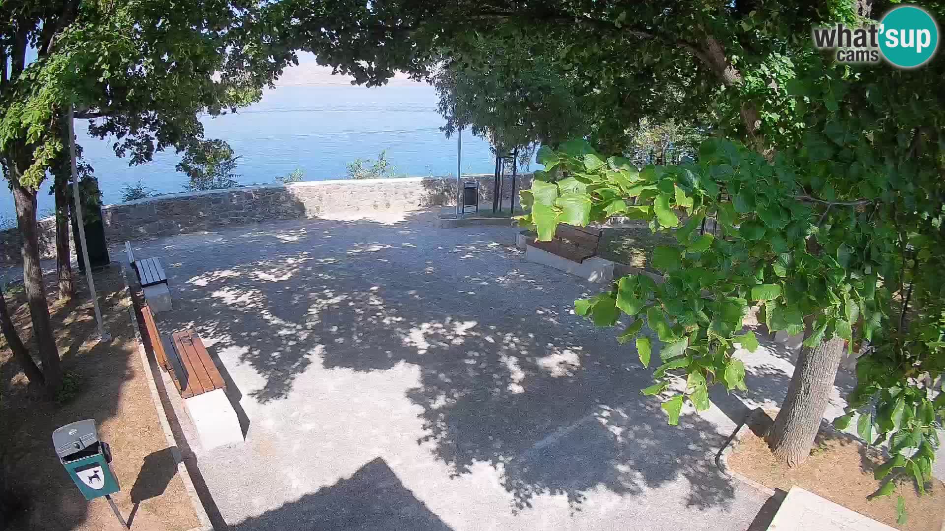Senj Live Cam – Writers’ Park and the Velebit Channel