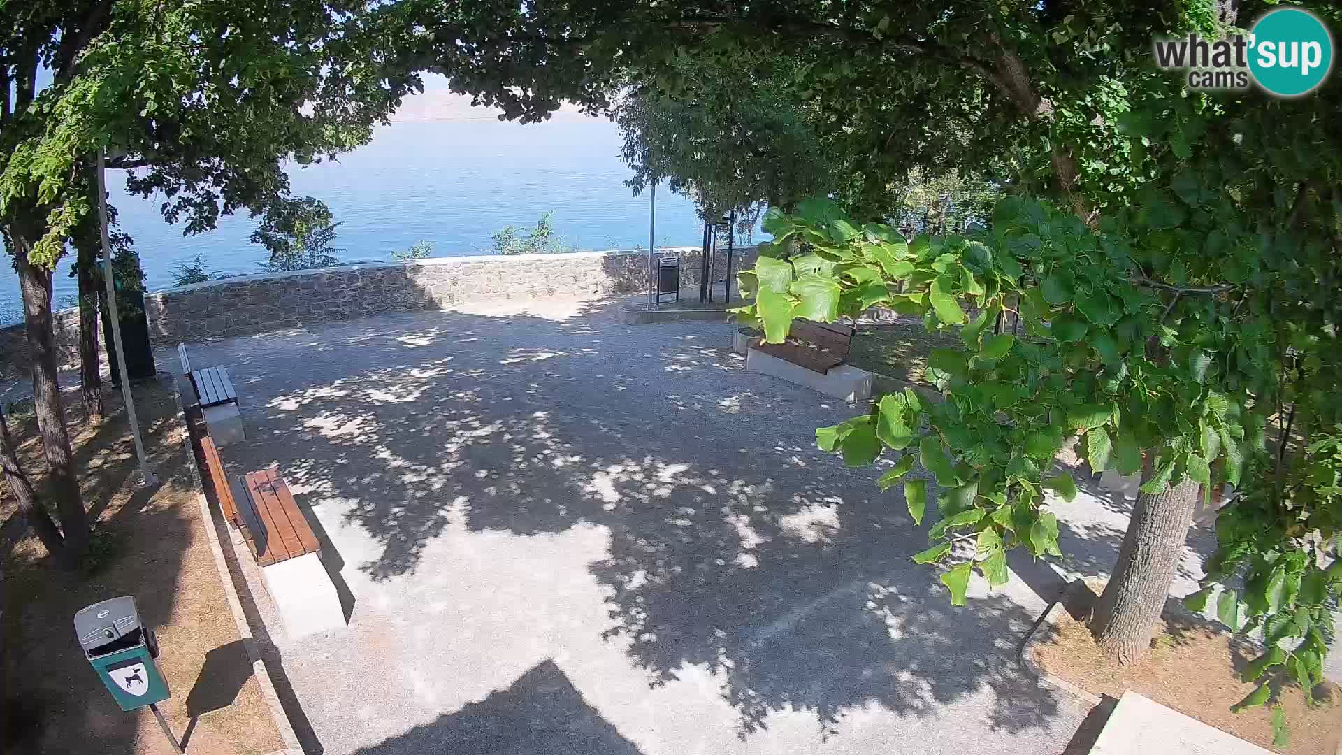 Senj Live Webcam – Schriftstellerpark und Velebit-Kanal