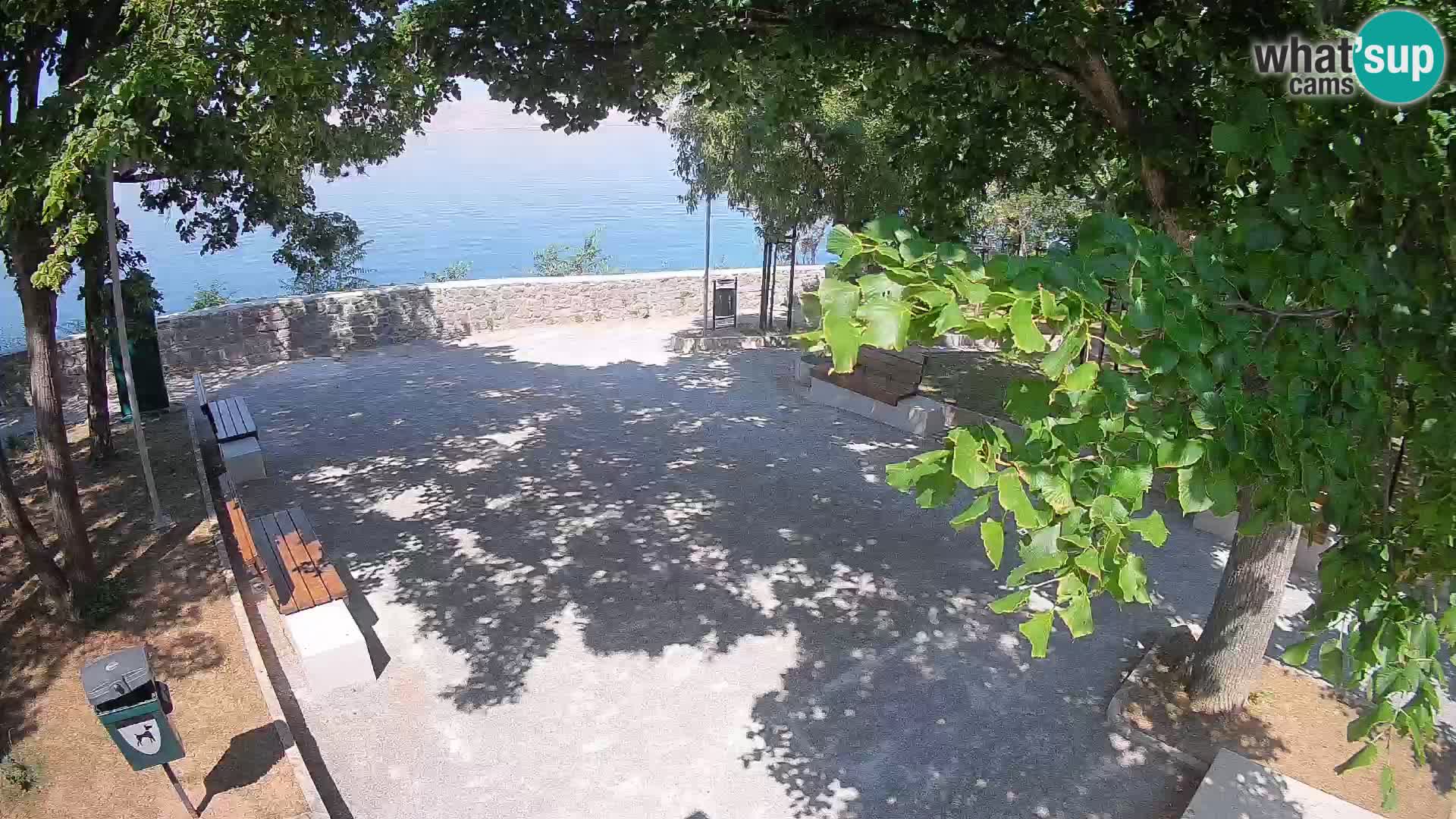 Senj Live Webcam – Schriftstellerpark und Velebit-Kanal