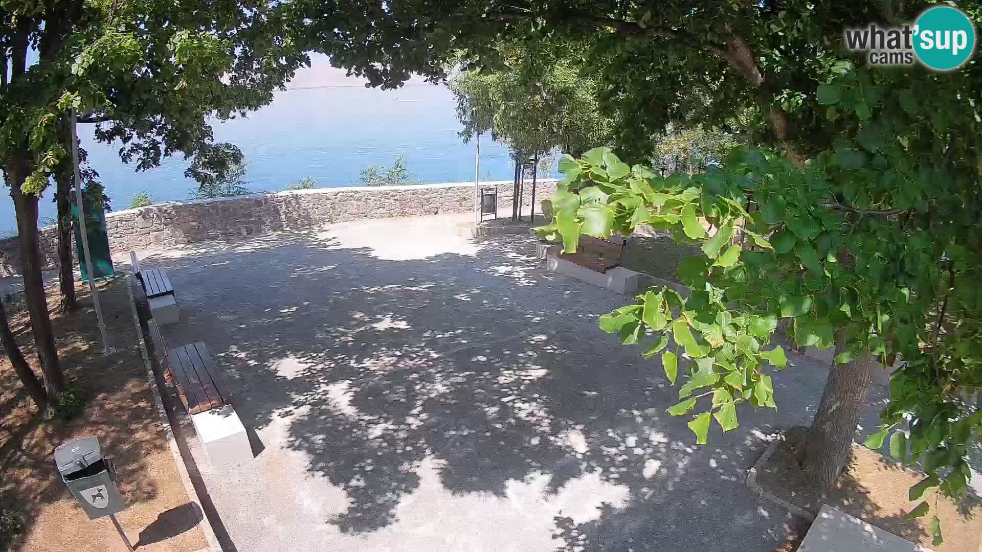 Senj Live Cam – Writers’ Park and the Velebit Channel