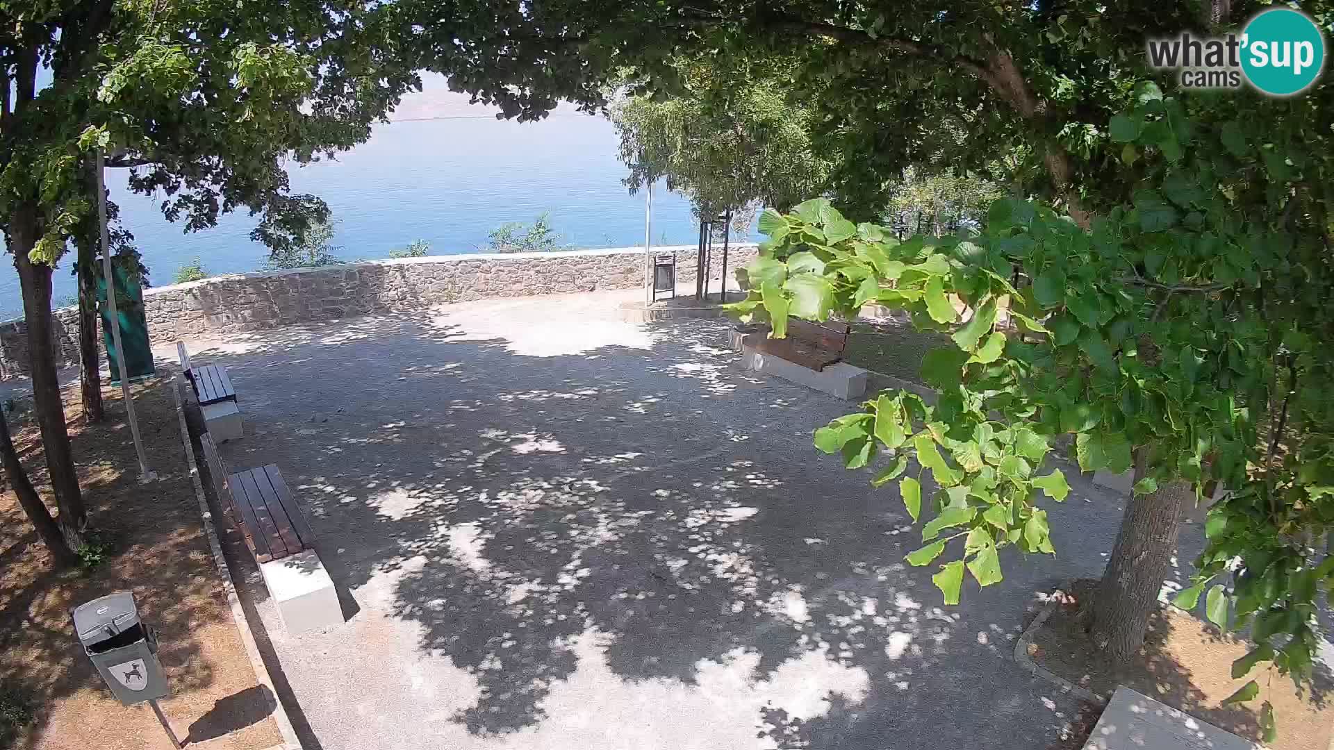 Senj Live Webcam – Schriftstellerpark und Velebit-Kanal