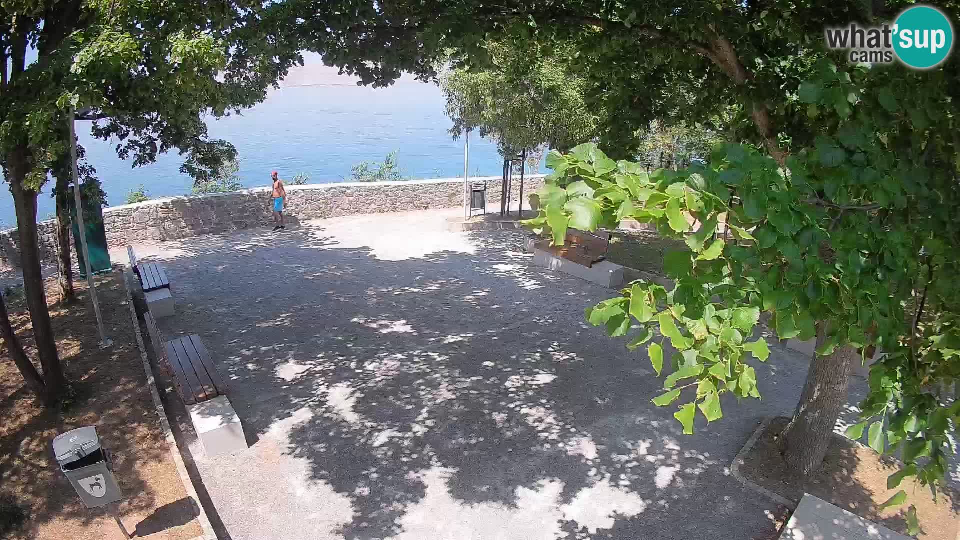 Senj Live Webcam – Schriftstellerpark und Velebit-Kanal