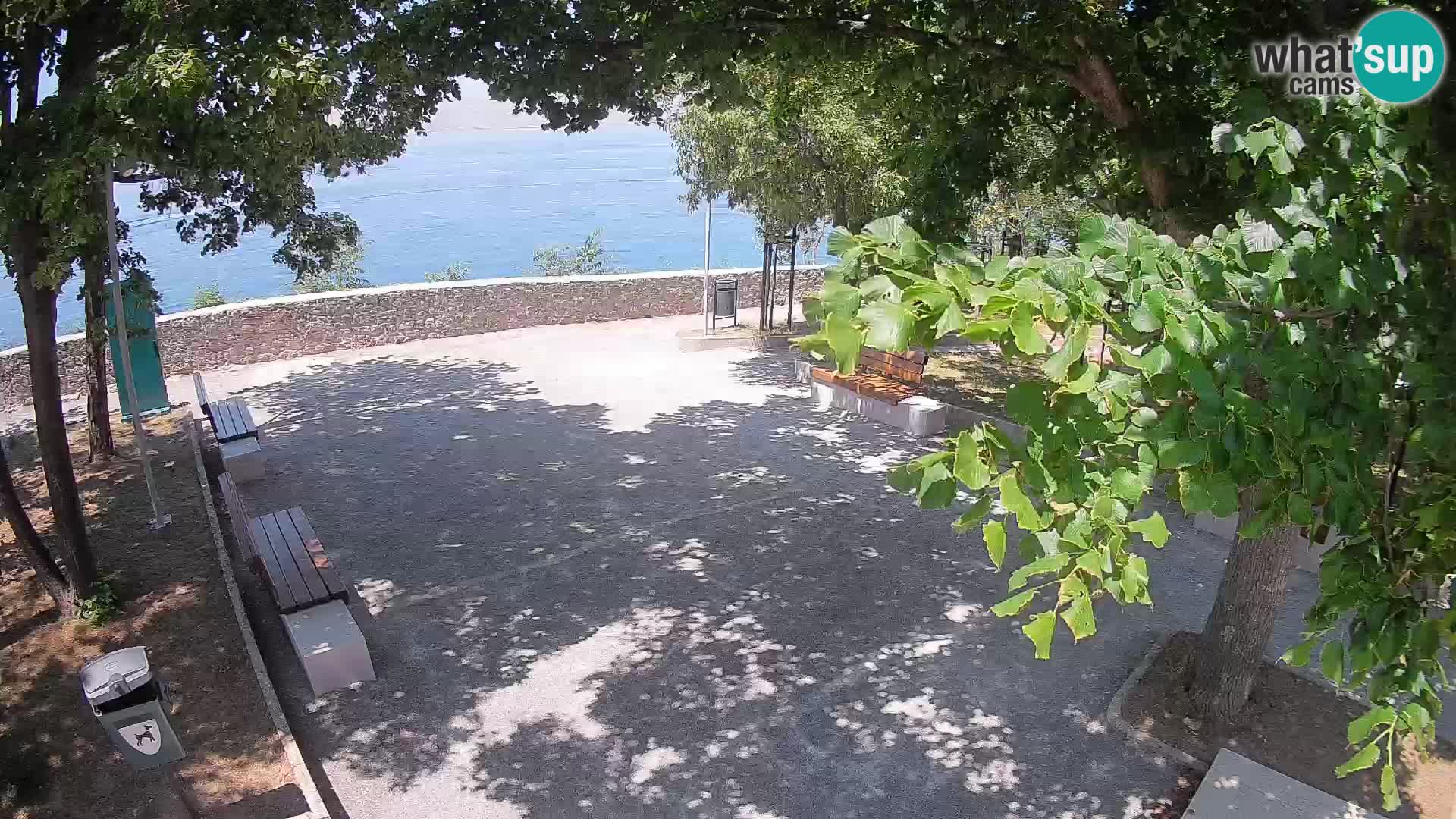 Senj Live Webcam – Schriftstellerpark und Velebit-Kanal