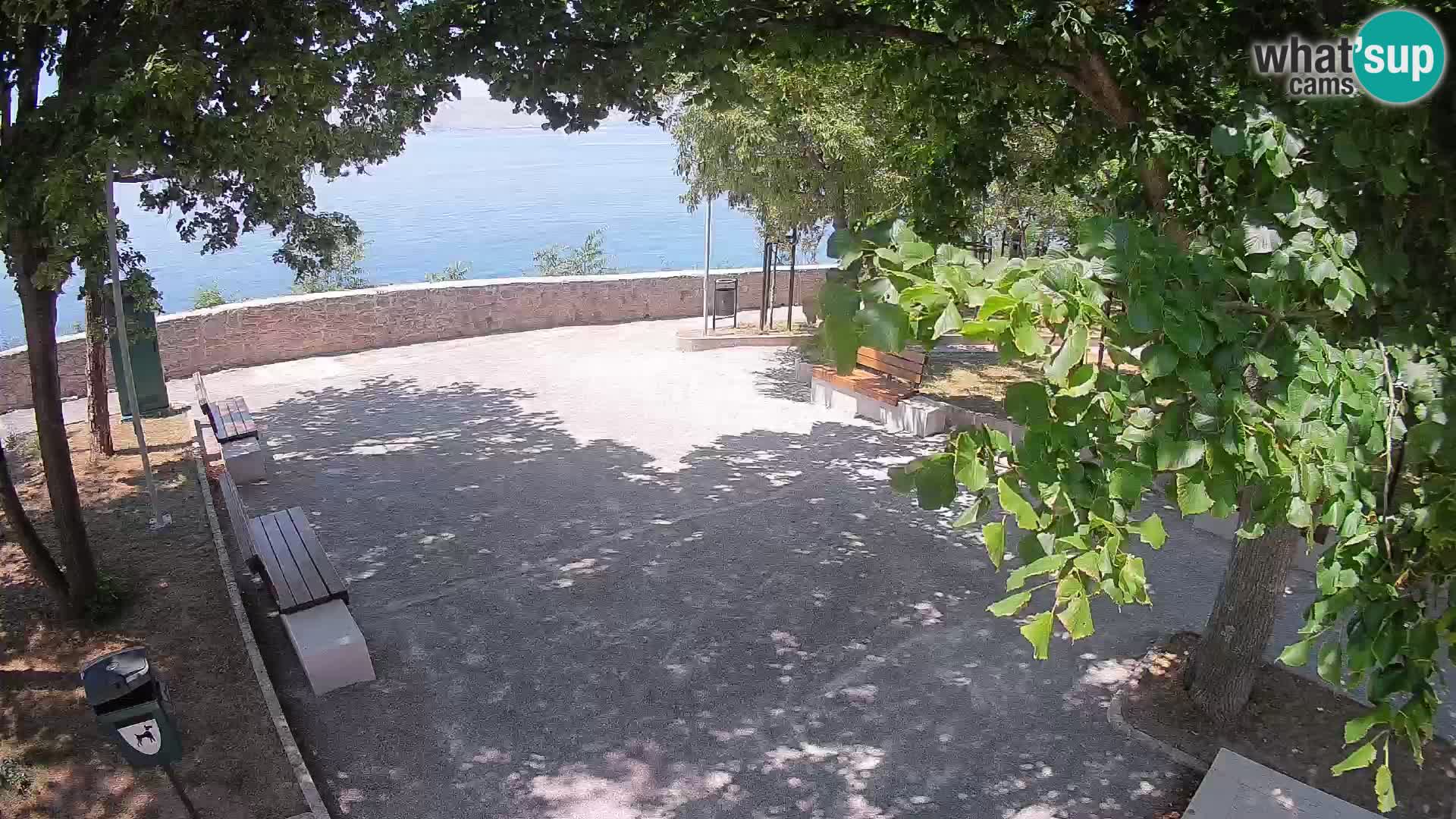 Senj Live Webcam – Schriftstellerpark und Velebit-Kanal