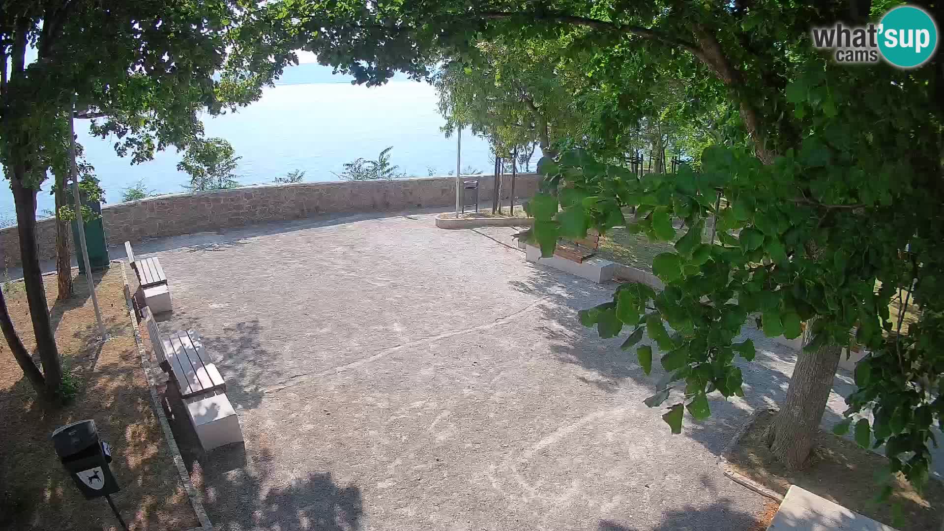 Senj Live Cam – Writers’ Park and the Velebit Channel