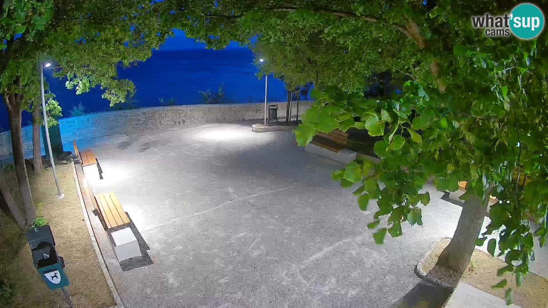 Senj Live Cam – Writers’ Park and the Velebit Channel