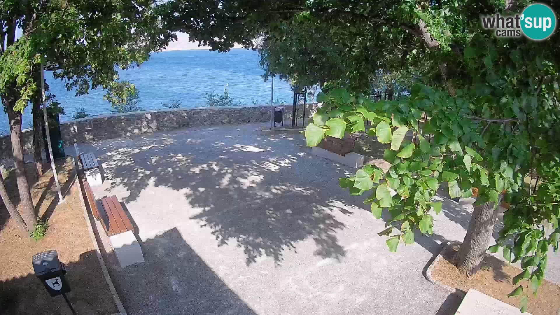 Senj Live Webcam – Schriftstellerpark und Velebit-Kanal