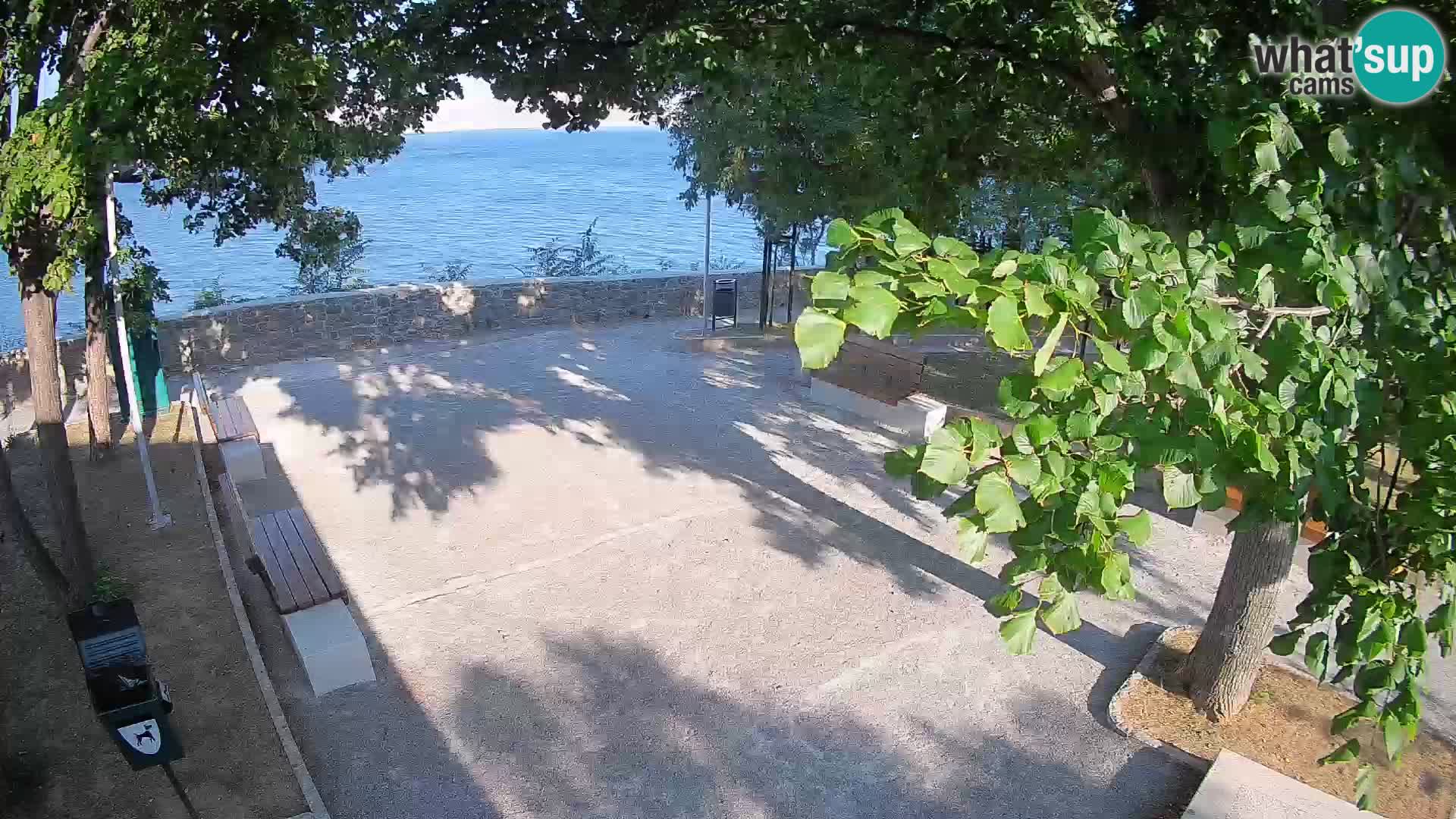 Senj Live Cam – Writers’ Park and the Velebit Channel