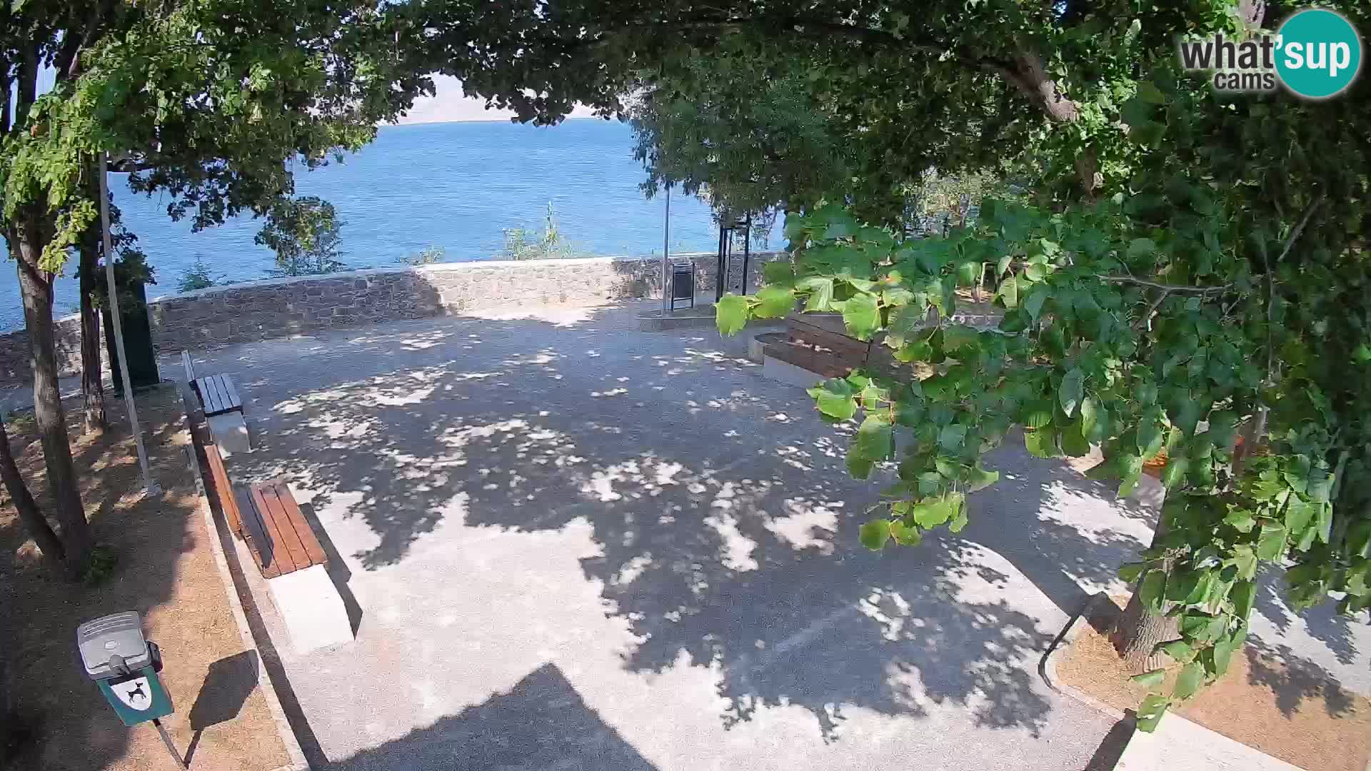 Senj Live Webcam – Schriftstellerpark und Velebit-Kanal