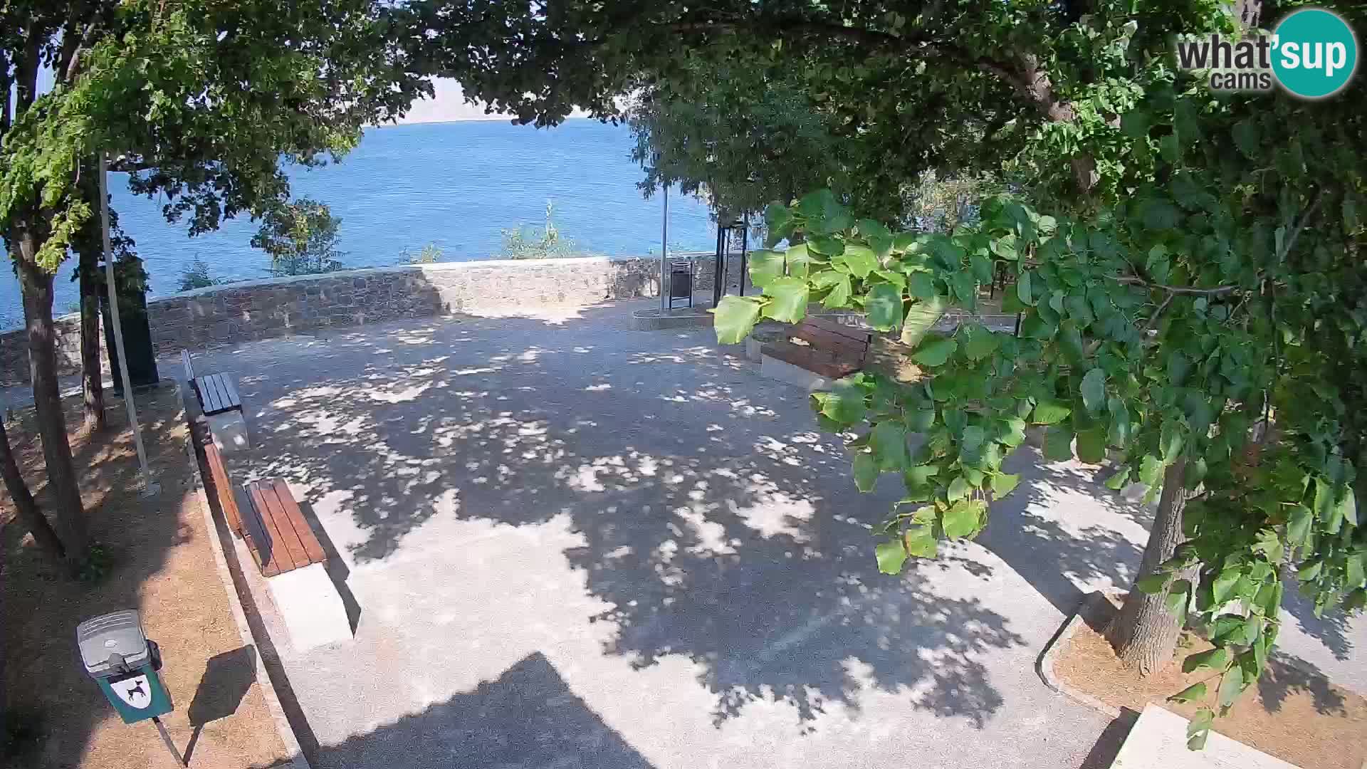 Senj Live Cam – Writers’ Park and the Velebit Channel