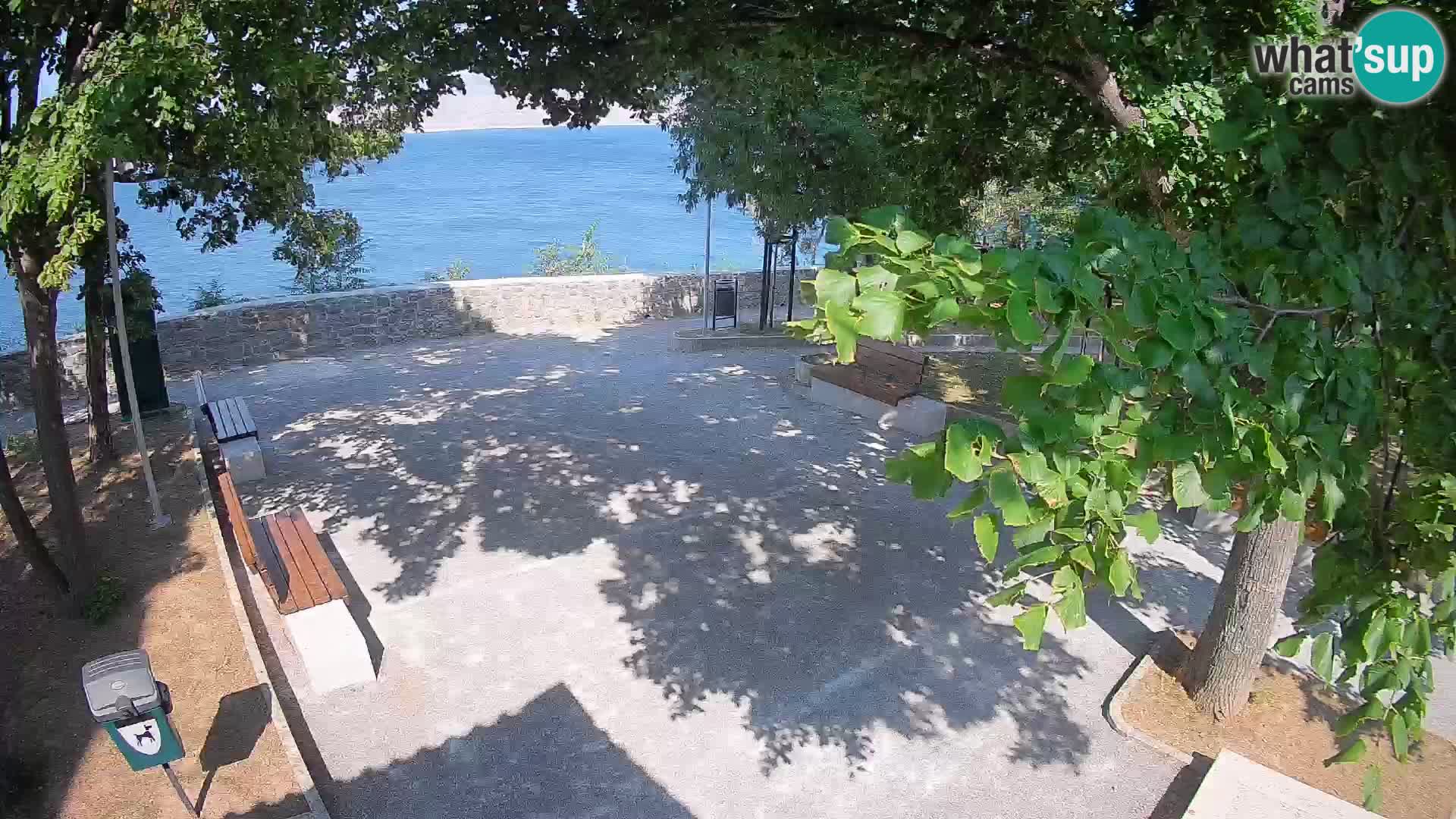 Senj Live Cam – Writers’ Park and the Velebit Channel