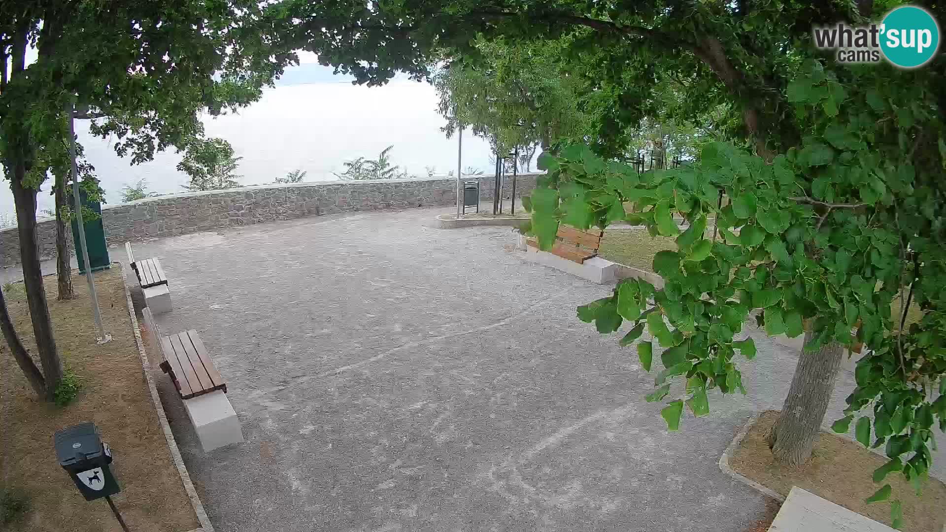Senj Live Cam – Writers’ Park and the Velebit Channel