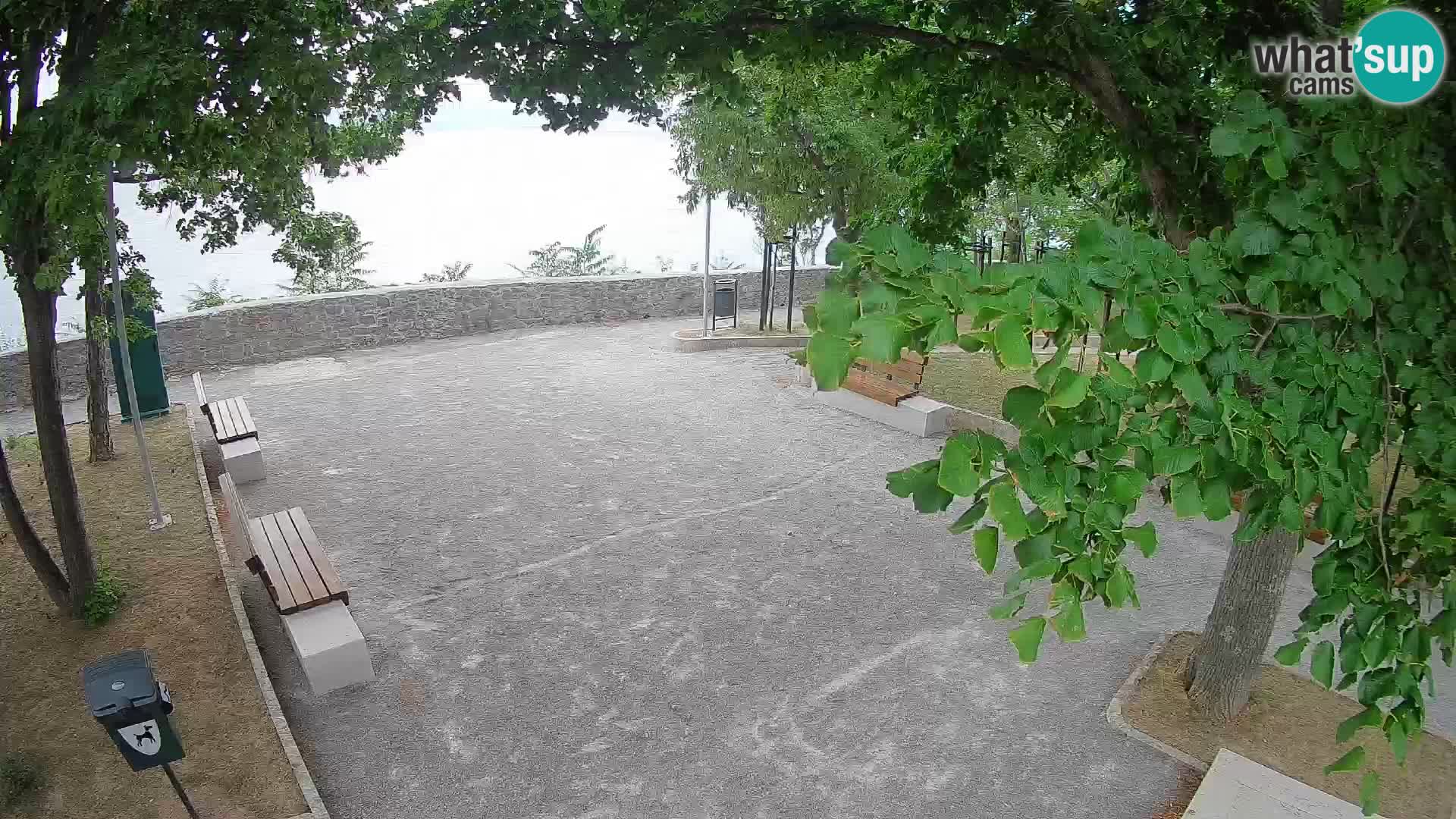 Senj Live Cam – Writers’ Park and the Velebit Channel