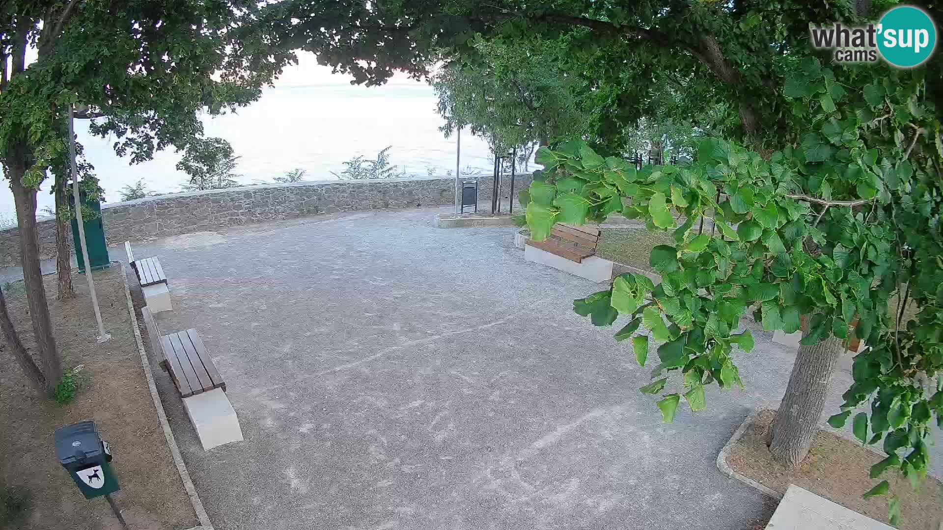 Senj Live Cam – Writers’ Park and the Velebit Channel