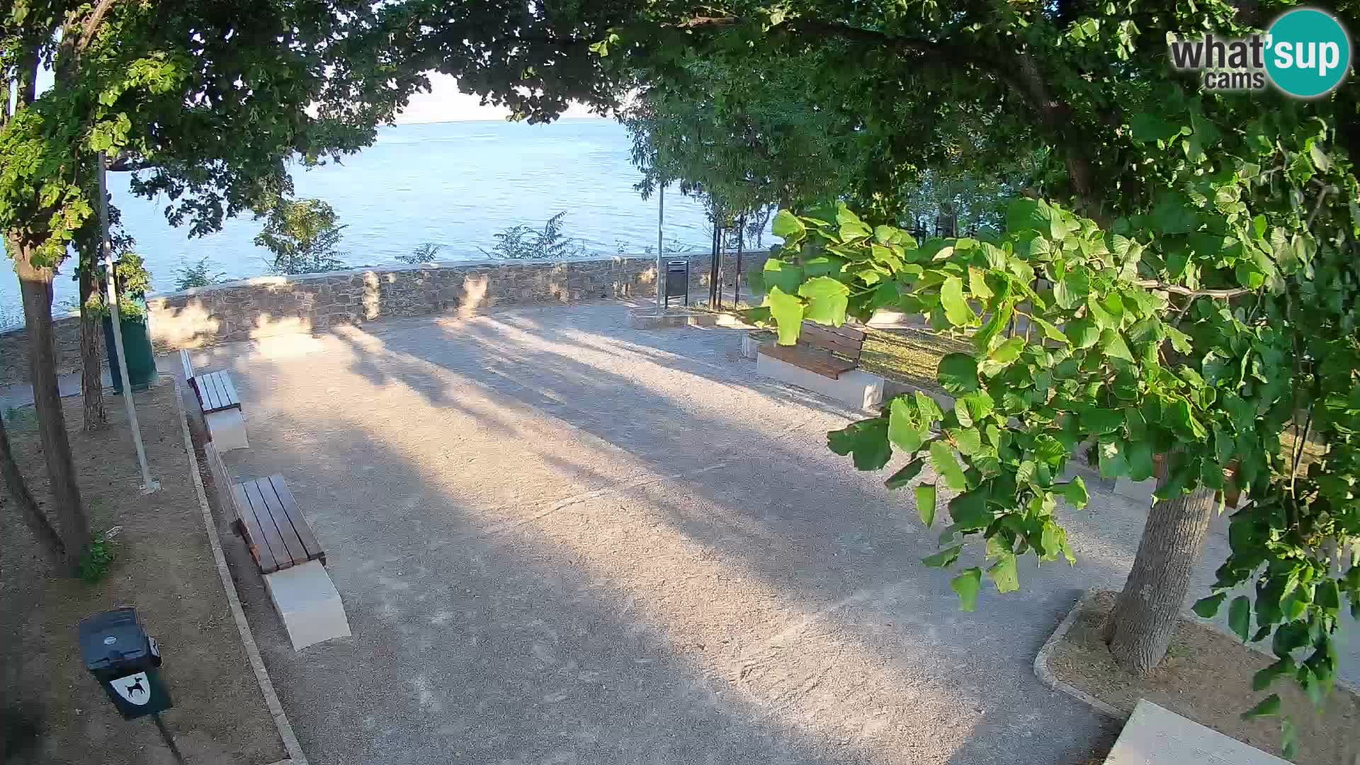 Senj Live Webcam – Schriftstellerpark und Velebit-Kanal