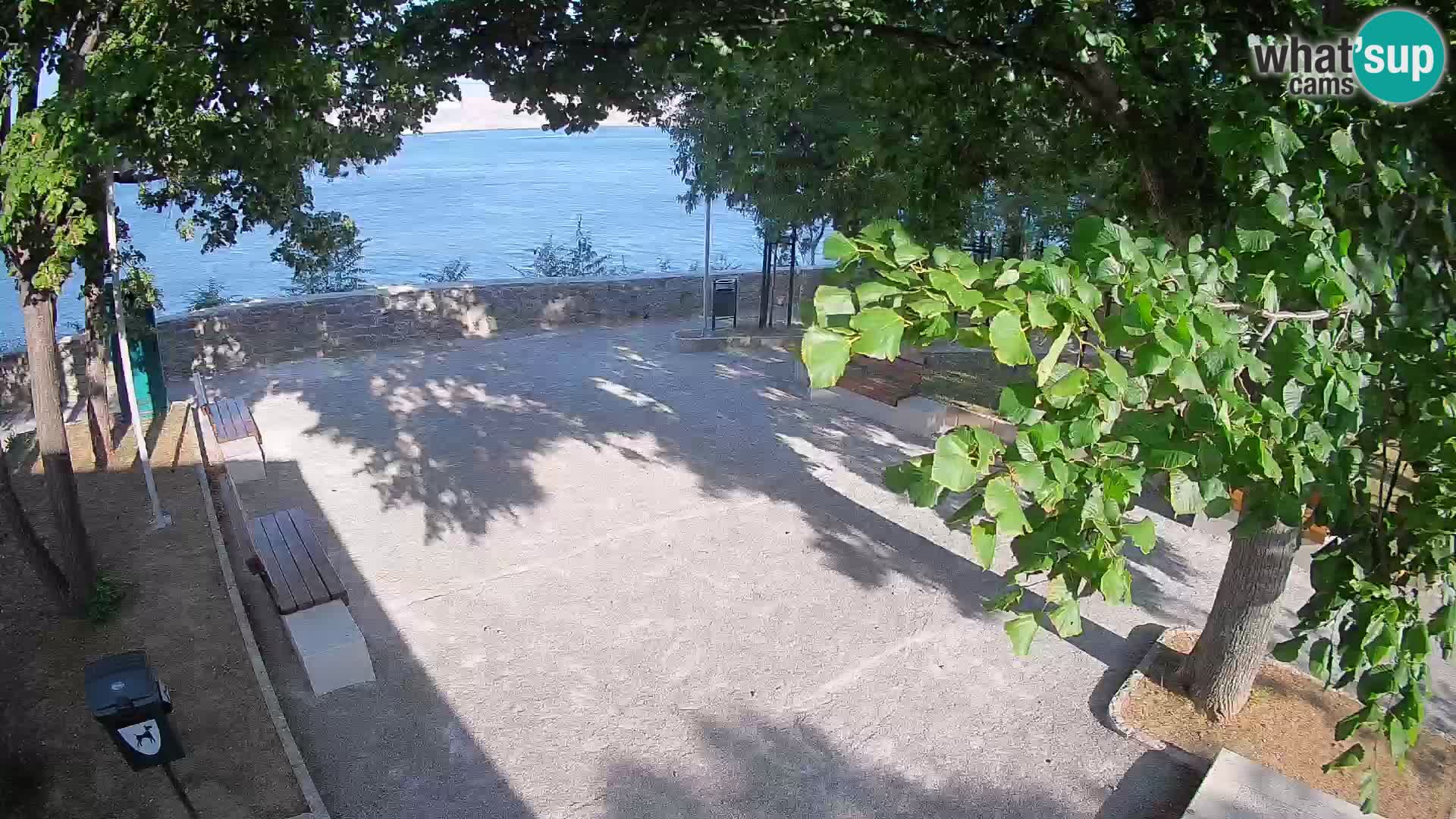 Senj Live Webcam – Schriftstellerpark und Velebit-Kanal