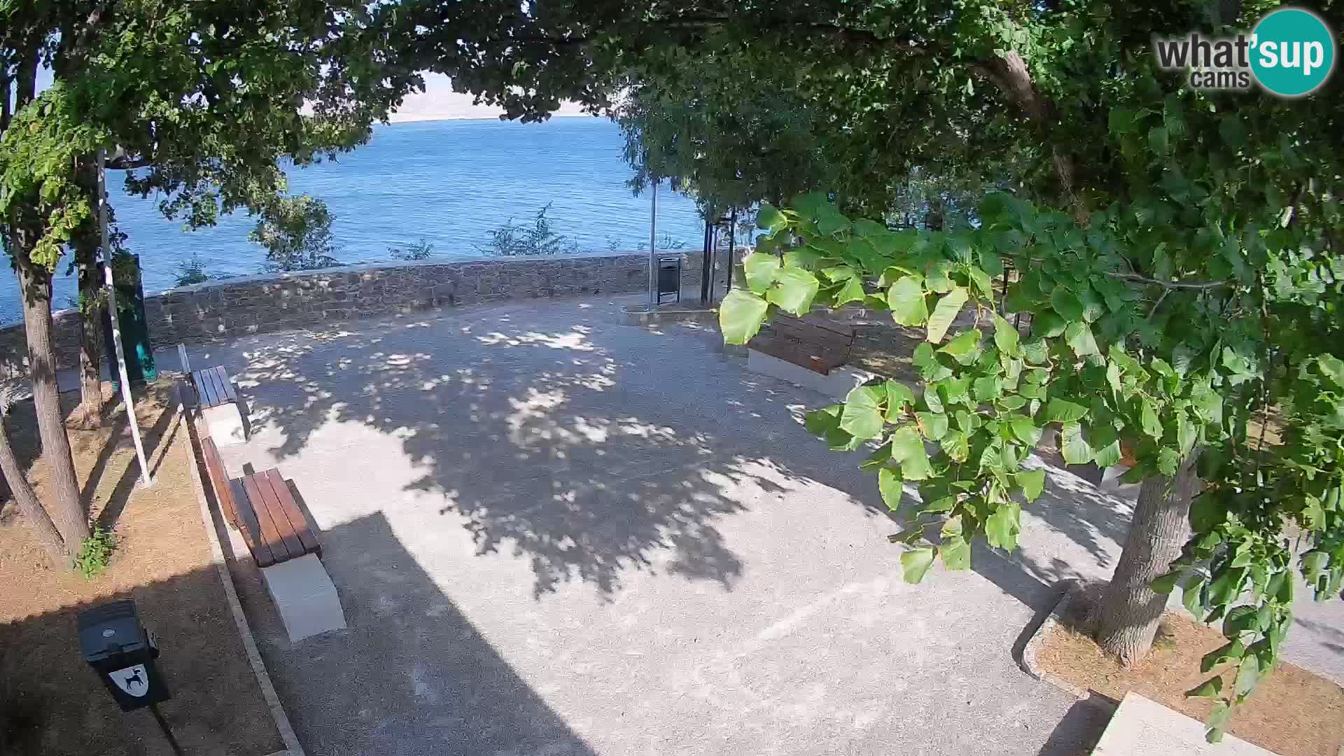 Senj Live Webcam – Schriftstellerpark und Velebit-Kanal