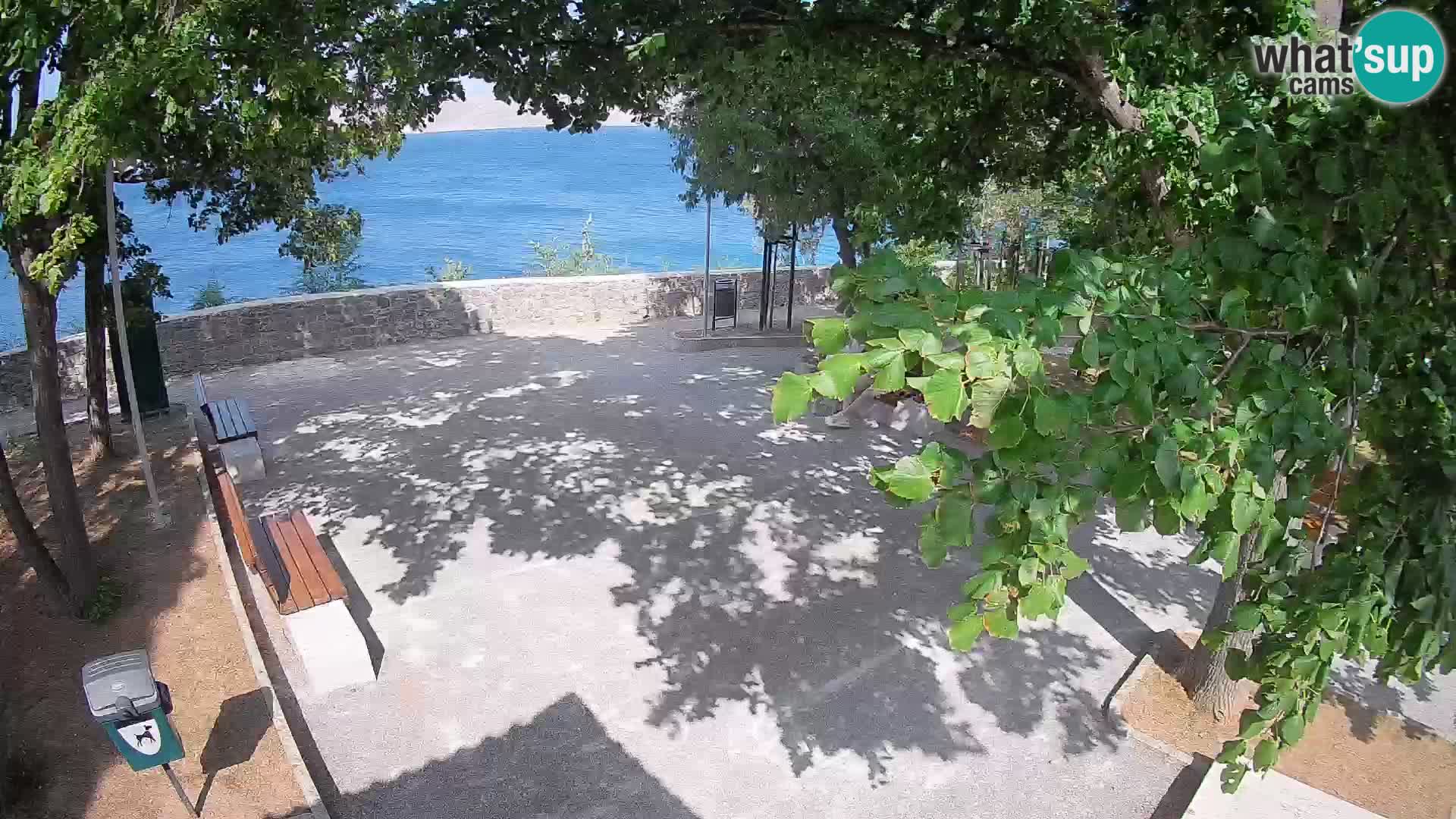 Senj Live Webcam – Schriftstellerpark und Velebit-Kanal