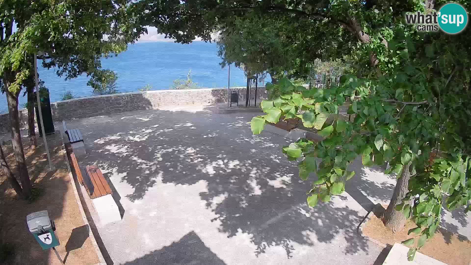 Senj Live Cam – Writers’ Park and the Velebit Channel