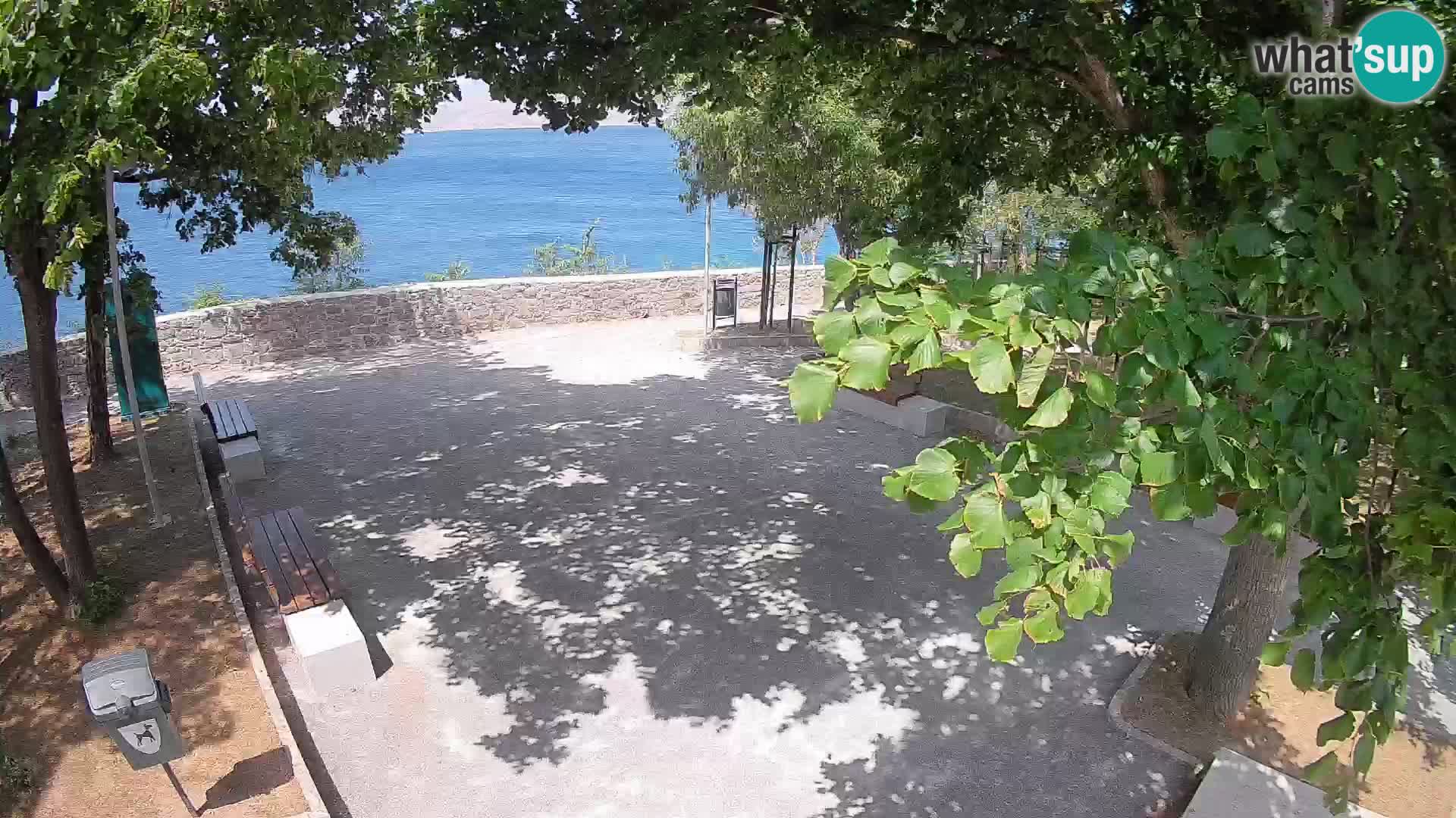 Senj Live Cam – Writers’ Park and the Velebit Channel