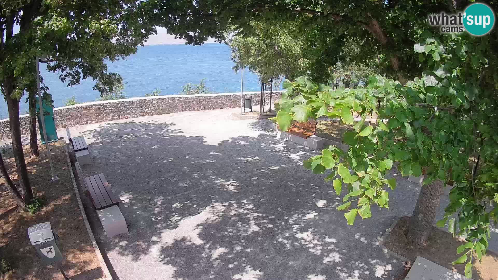 Senj Live Webcam – Schriftstellerpark und Velebit-Kanal