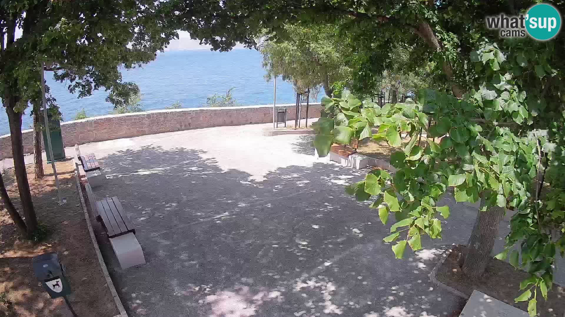 Senj Live Webcam – Schriftstellerpark und Velebit-Kanal