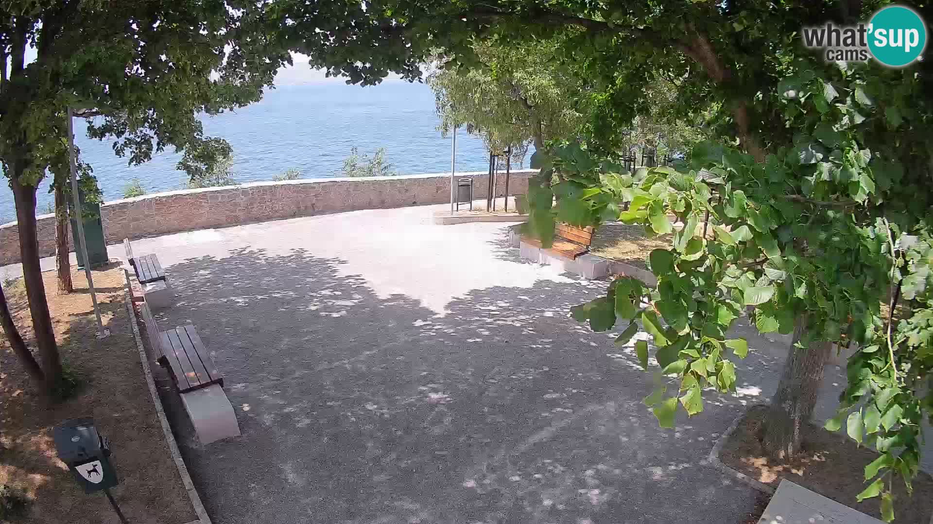 Senj Live Cam – Writers’ Park and the Velebit Channel