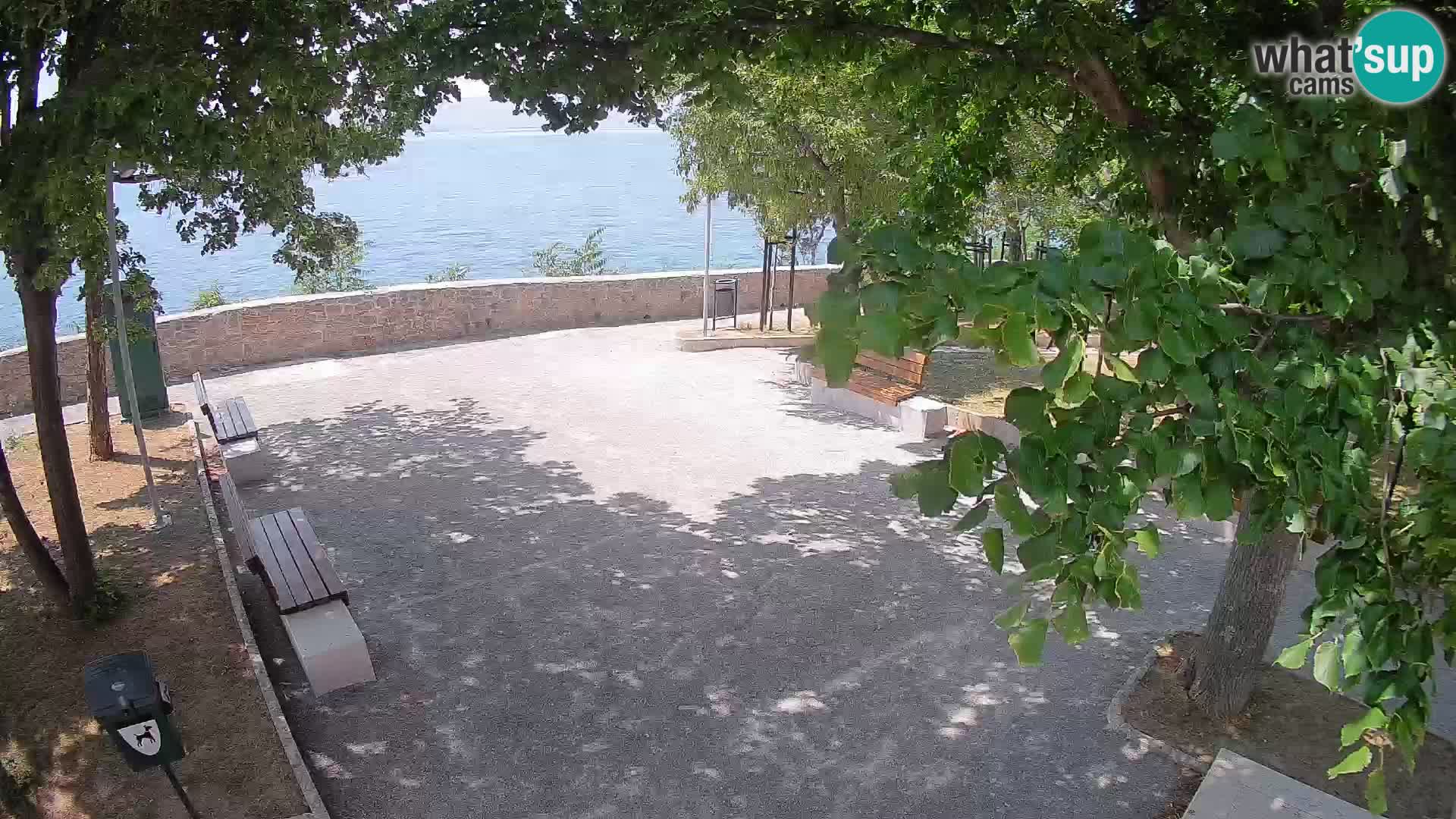 Senj Live Cam – Writers’ Park and the Velebit Channel