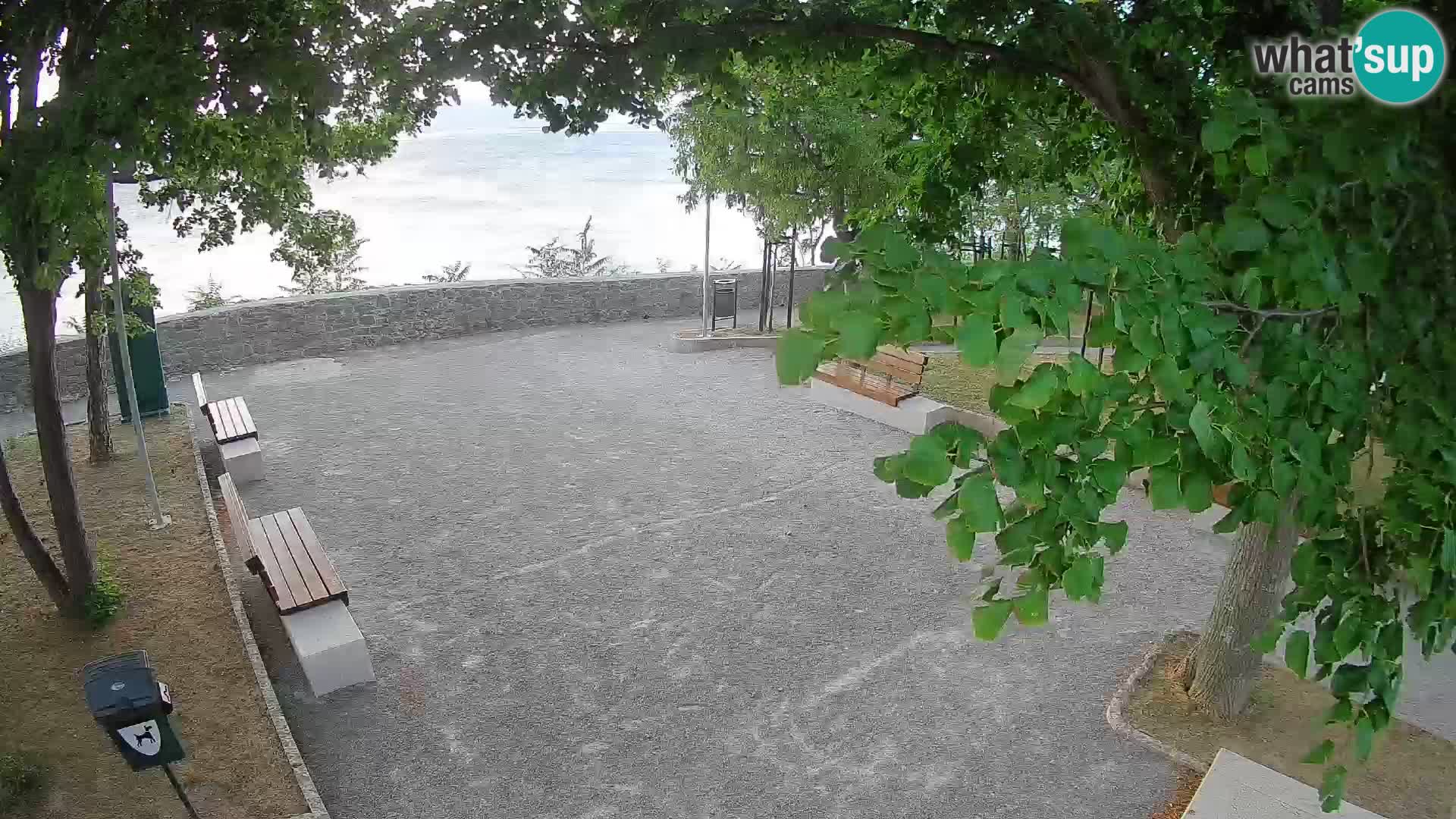 Senj Live Webcam – Schriftstellerpark und Velebit-Kanal