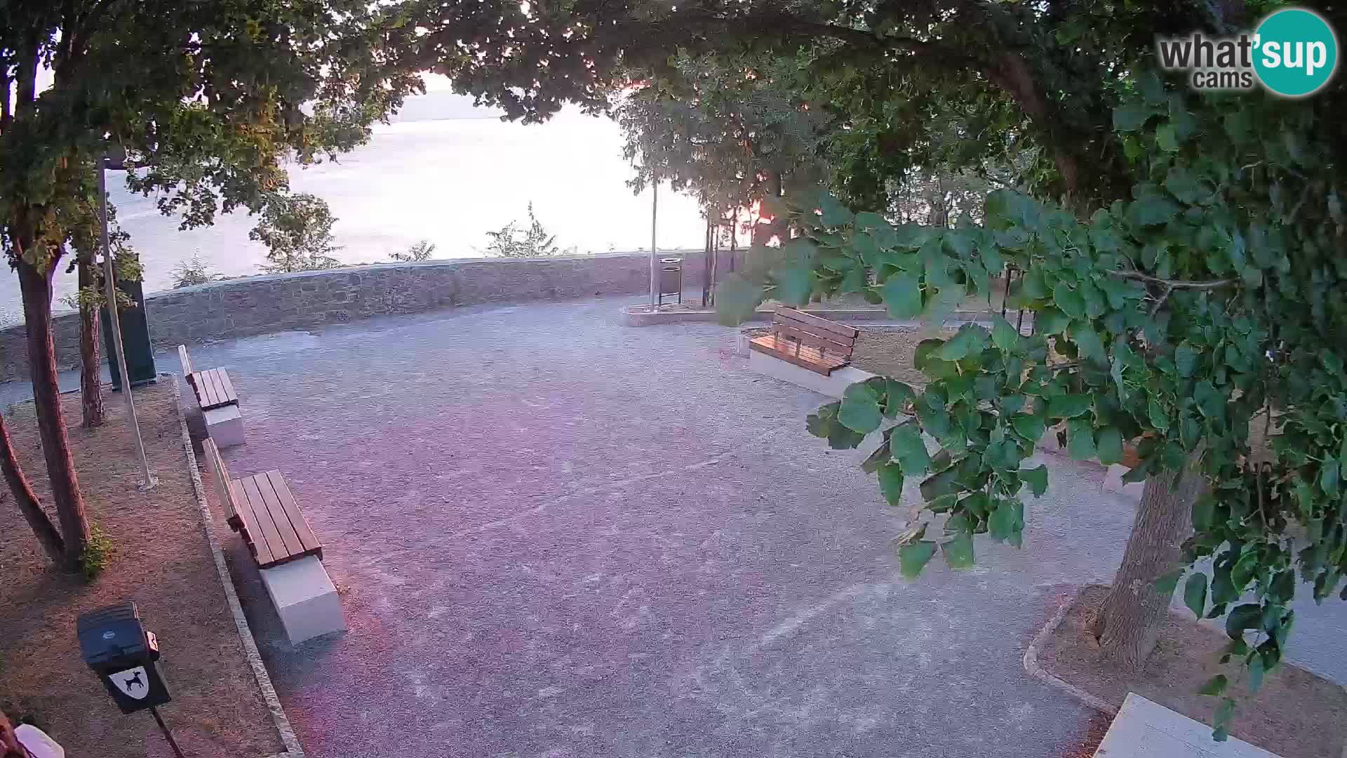 Senj Live Cam – Writers’ Park and the Velebit Channel