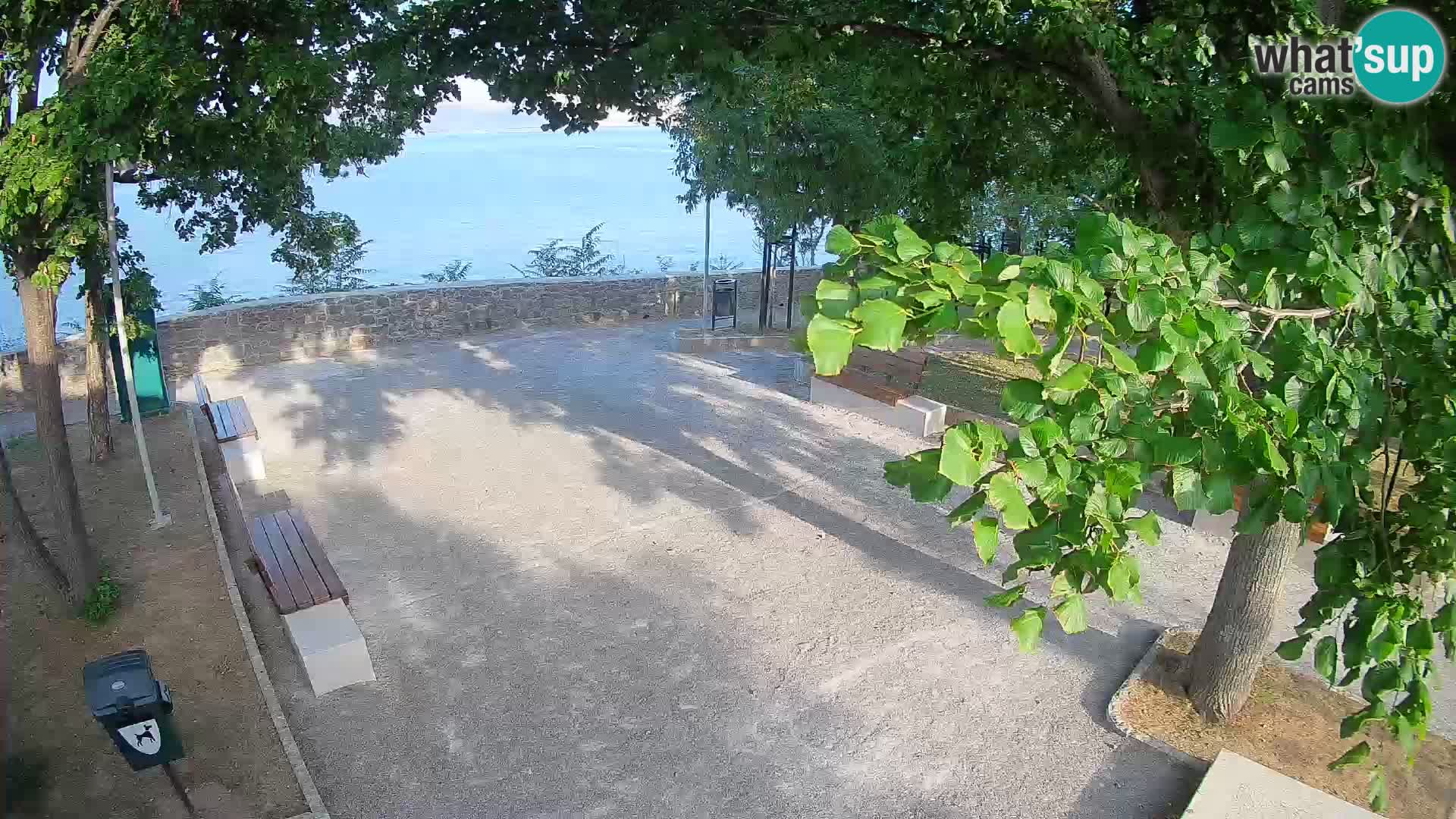 Senj Live Webcam – Schriftstellerpark und Velebit-Kanal