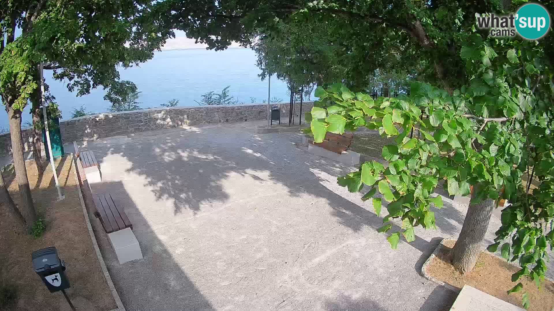 Senj Live Cam – Writers’ Park and the Velebit Channel