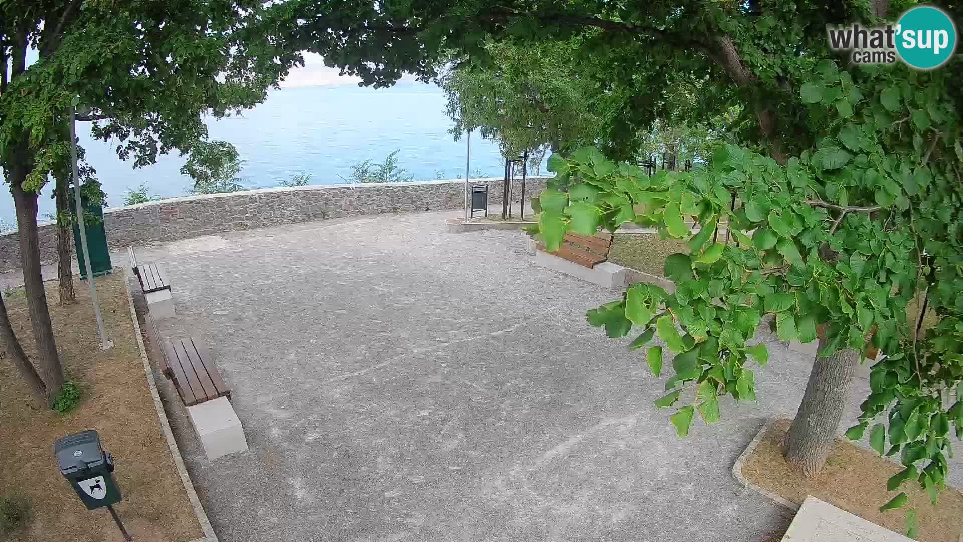 Senj Live Cam – Writers’ Park and the Velebit Channel