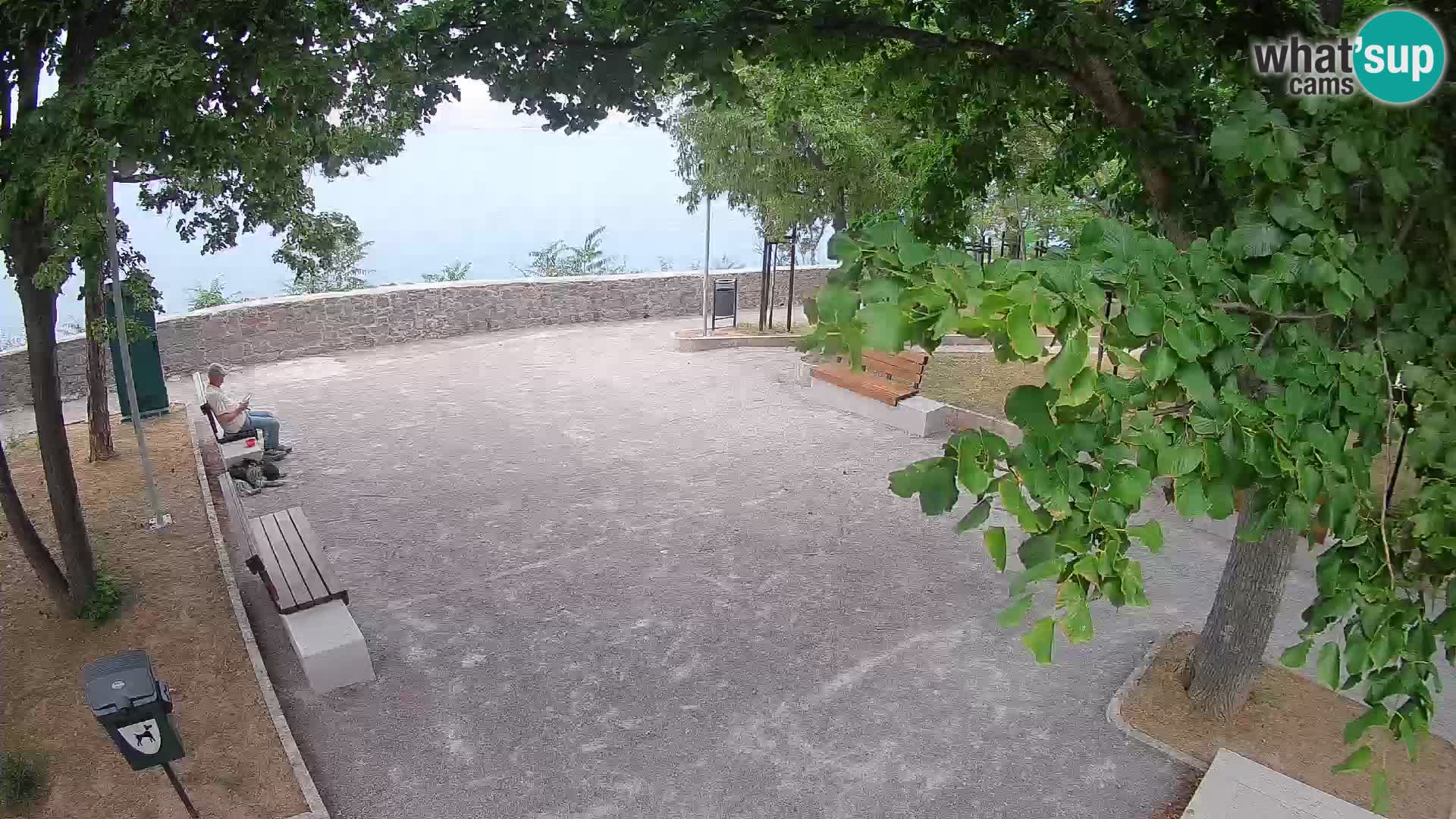 Senj Live Webcam – Schriftstellerpark und Velebit-Kanal